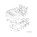 GE JGB735EP1ES door & drawer parts diagram