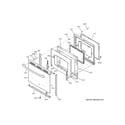 GE JB735DP1BB door diagram