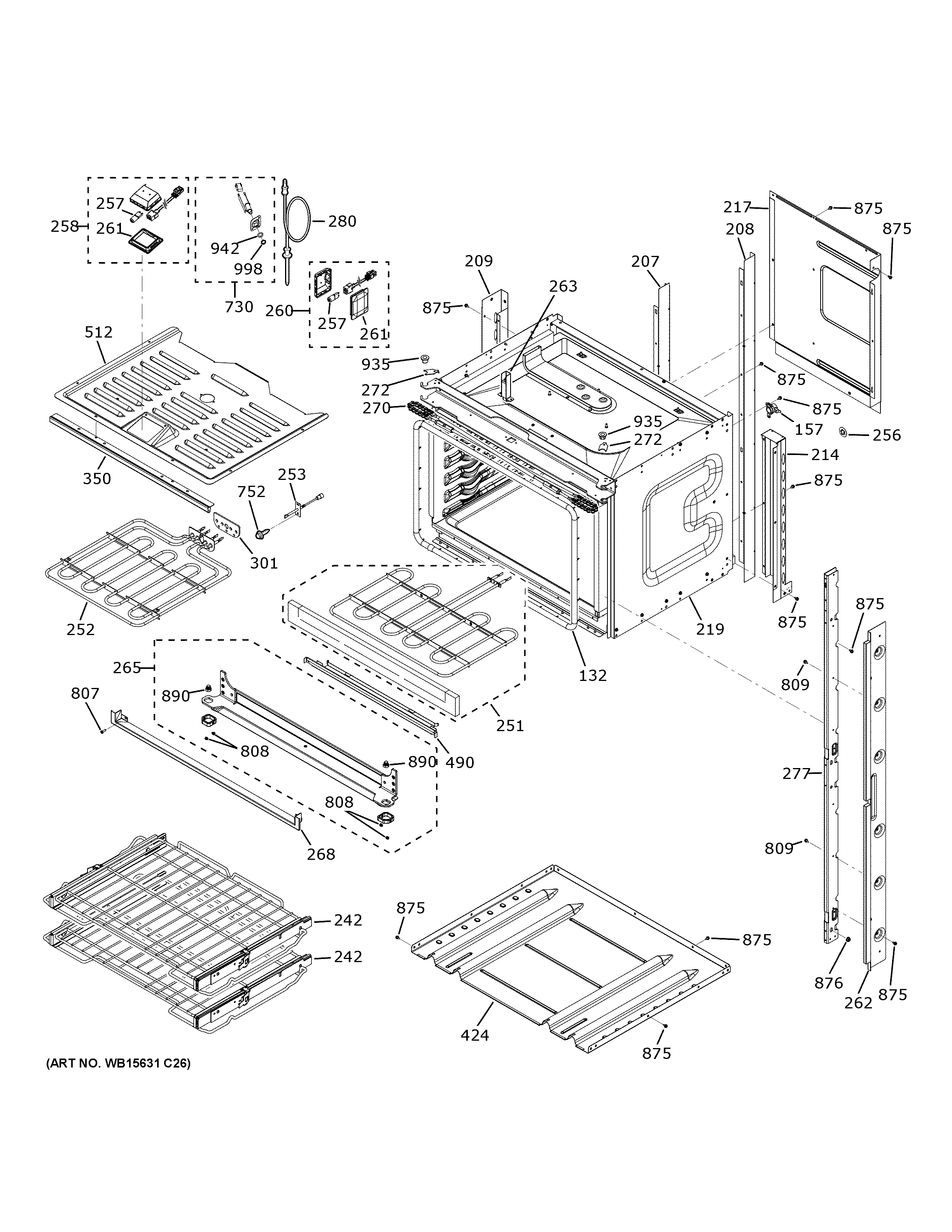 GE CTD90FP2N1S1 upper oven diagram