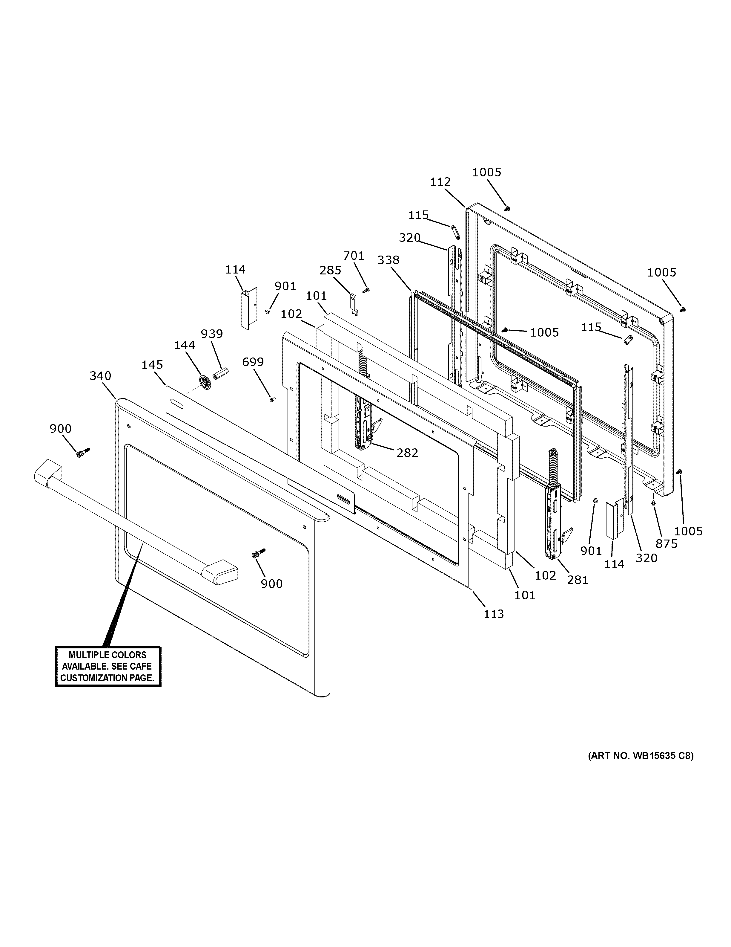 GE CTD90FP2N1S1 lower door diagram