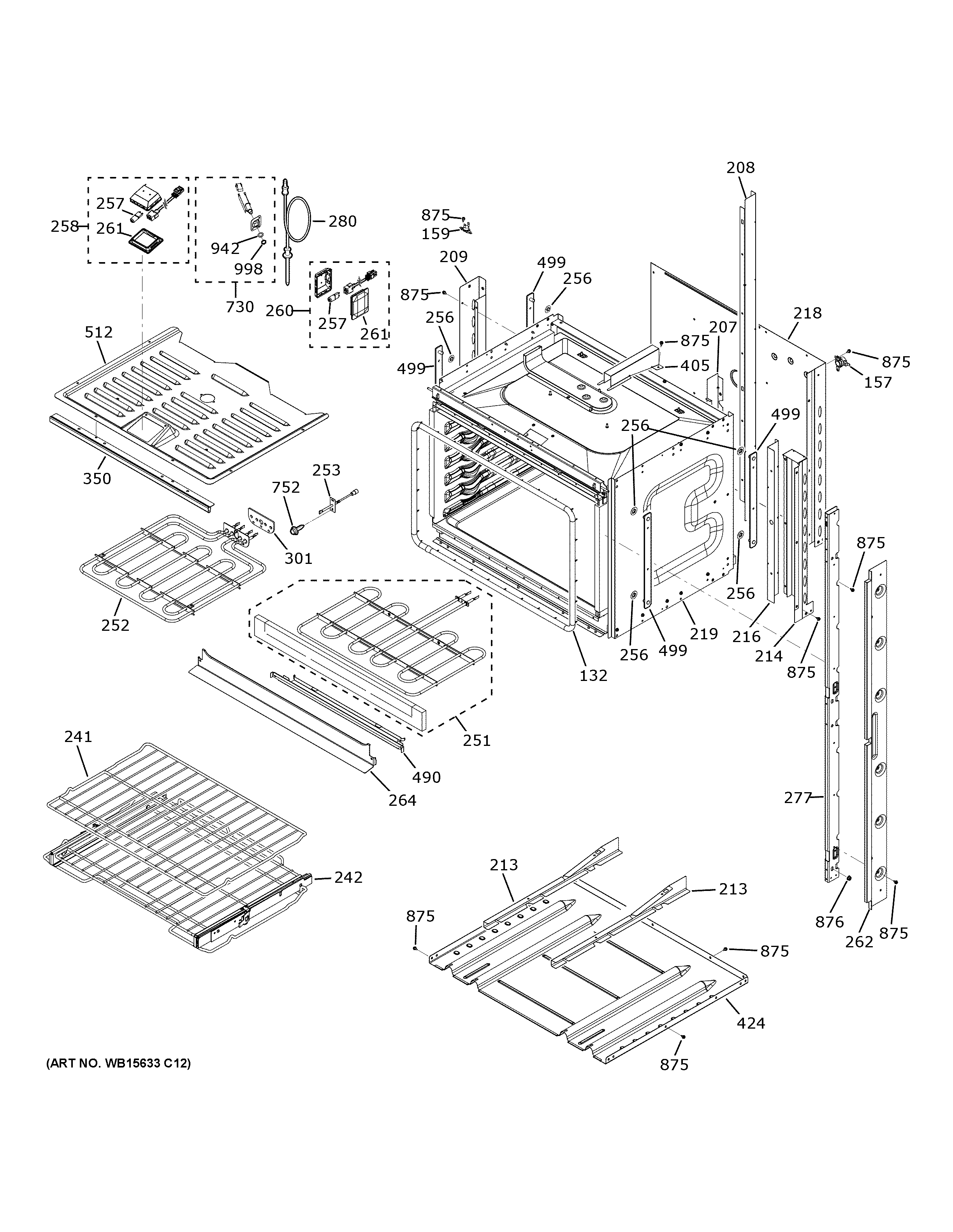 GE CTD90FP3N1D1 lower oven diagram