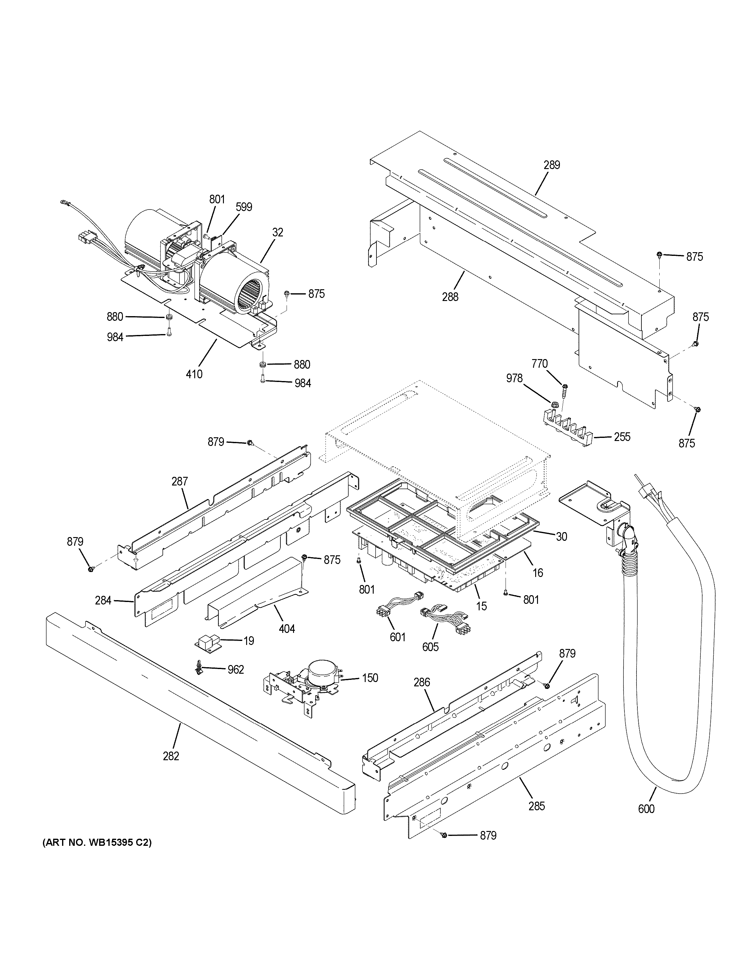 GE JT3800SH7SS center spacer diagram