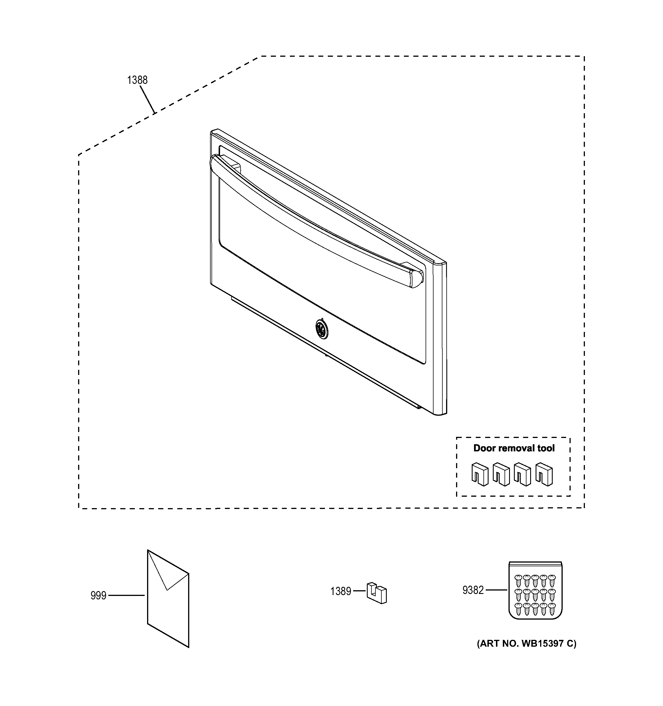 GE PT9800SH1SS microwave door diagram