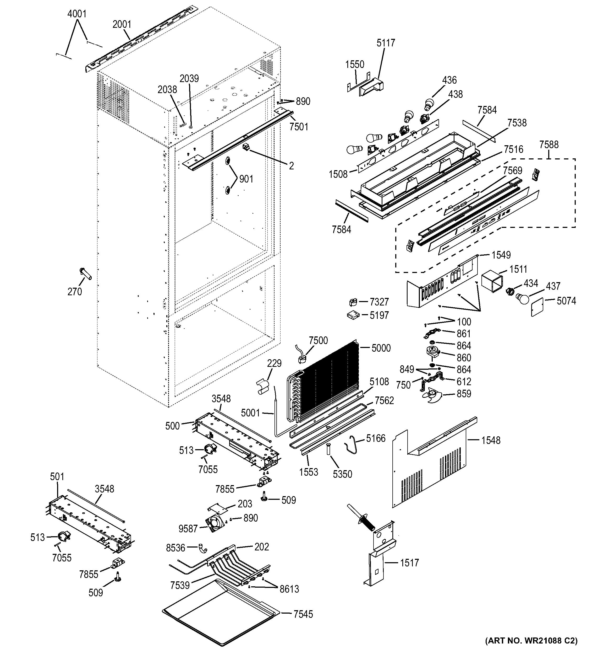 GE ZIC360NHARH controls & components diagram
