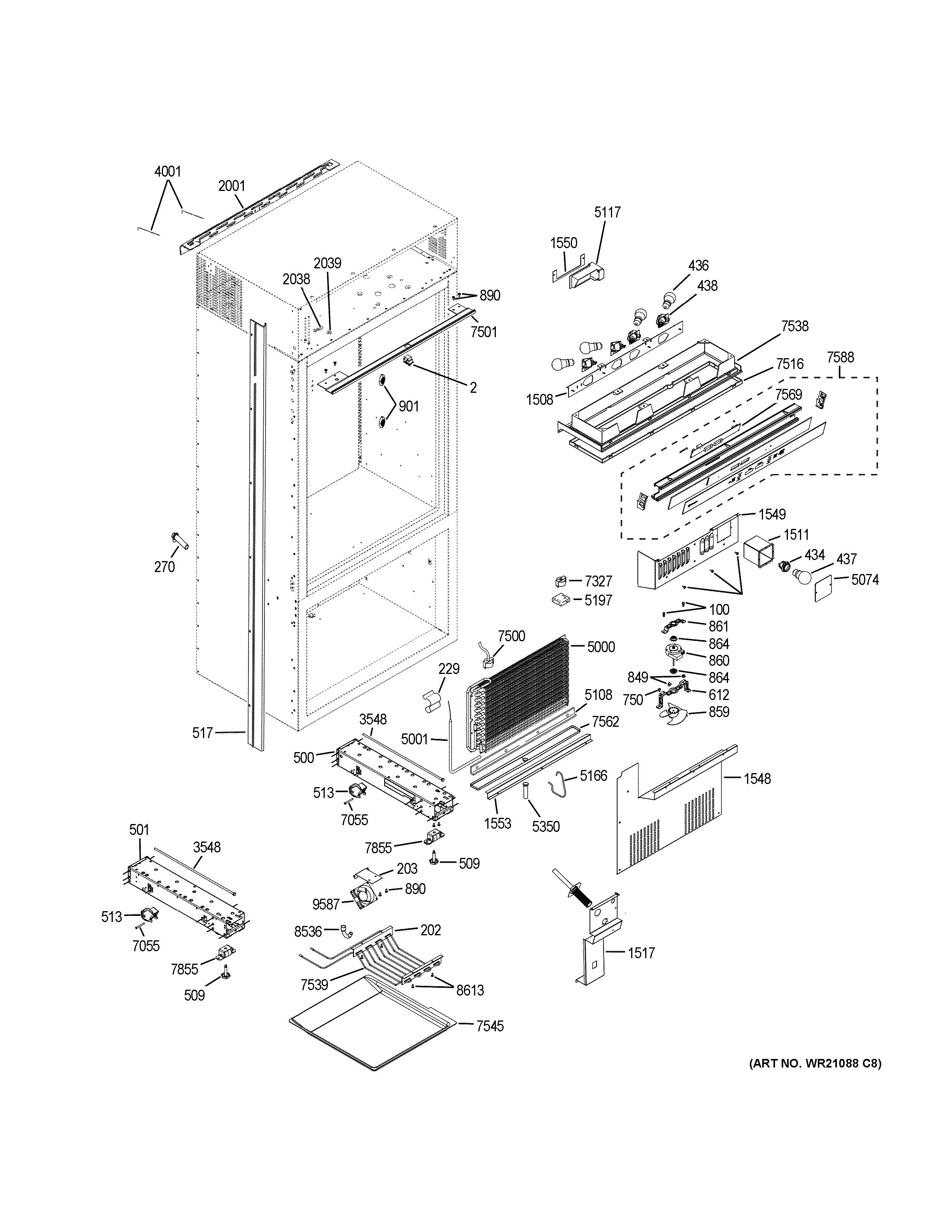 GE ZICS360NHBLH controls & components diagram
