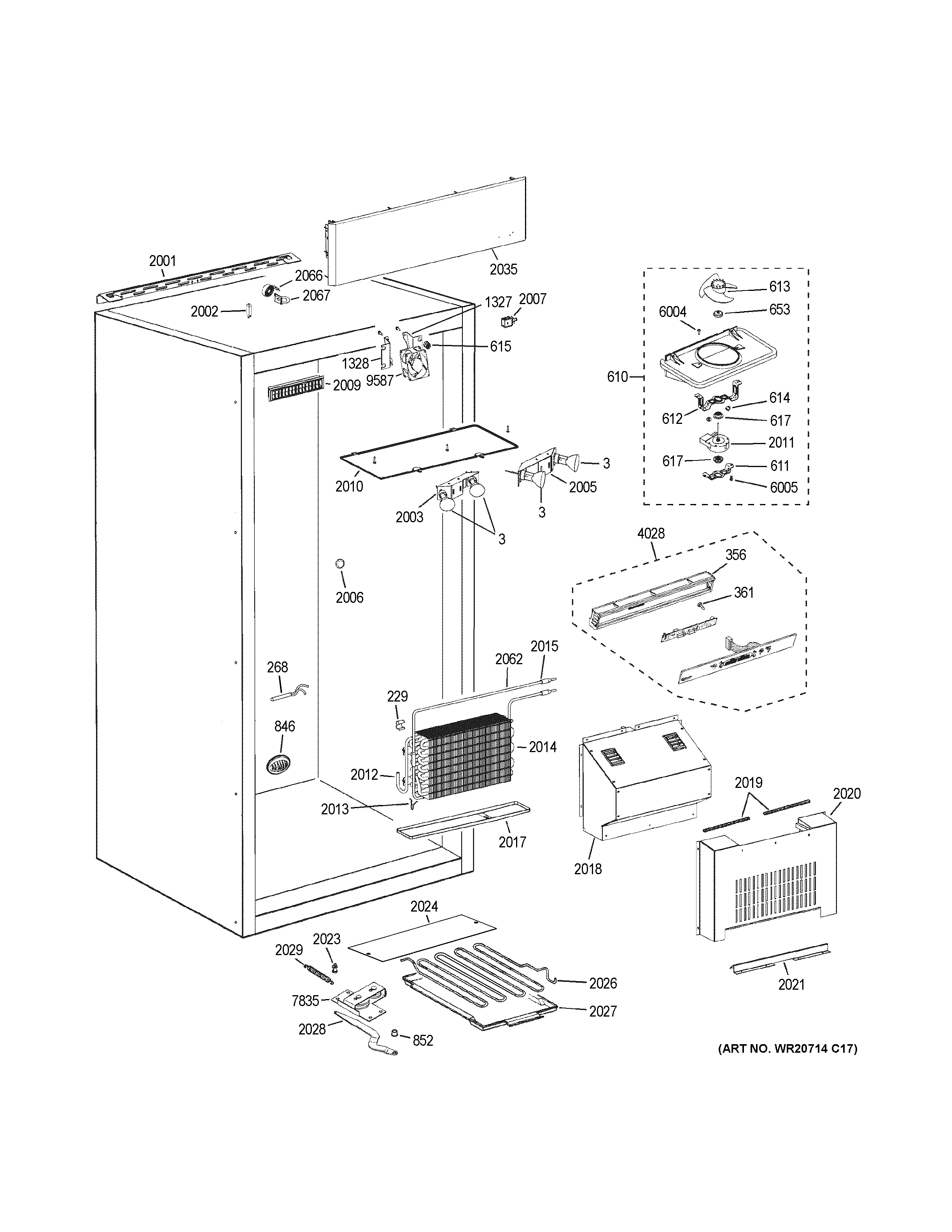 GE ZIF360NHCLH cabinet (1) diagram