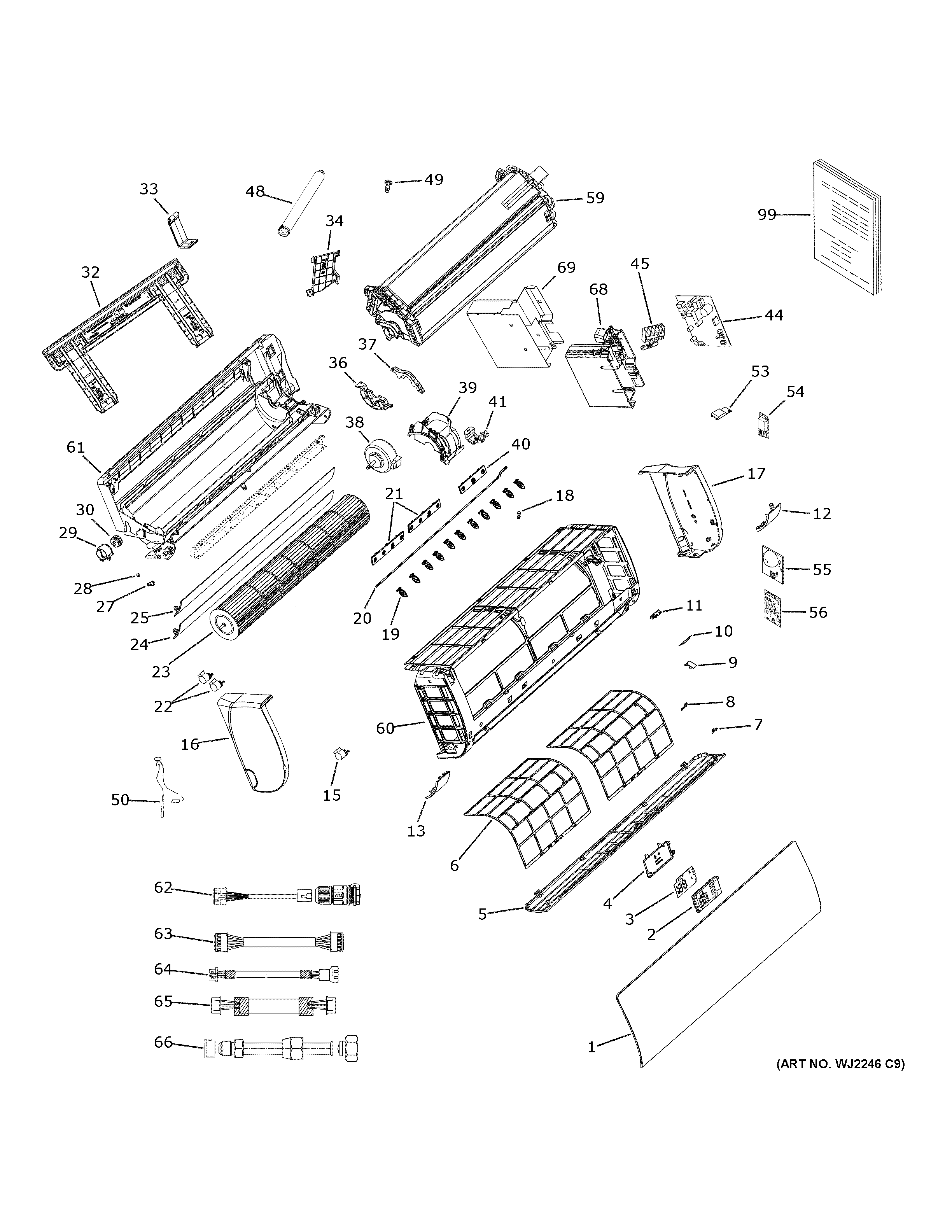 Haier AW12EH2VHD1 room air conditioner diagram