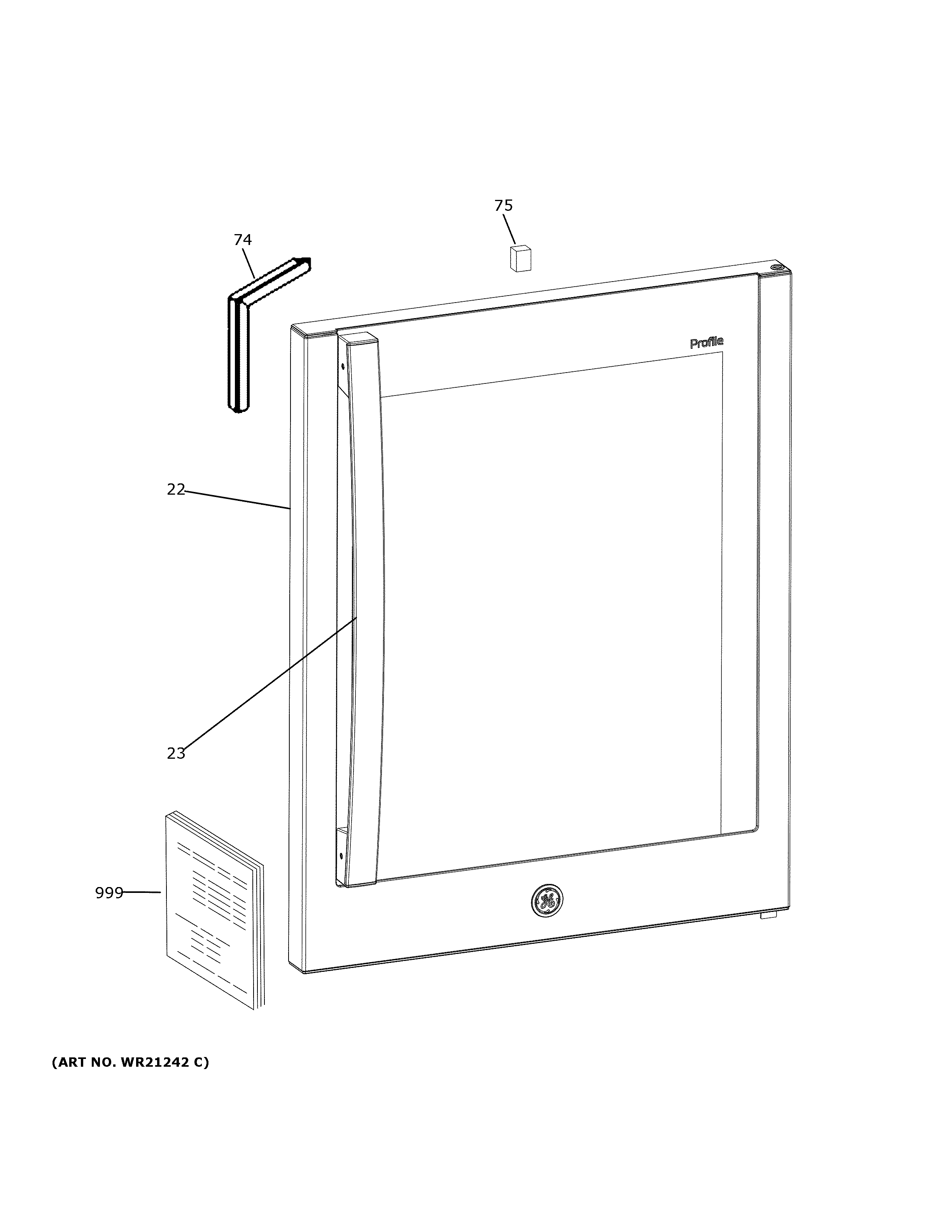 GE PVS06BSPCSS door diagram