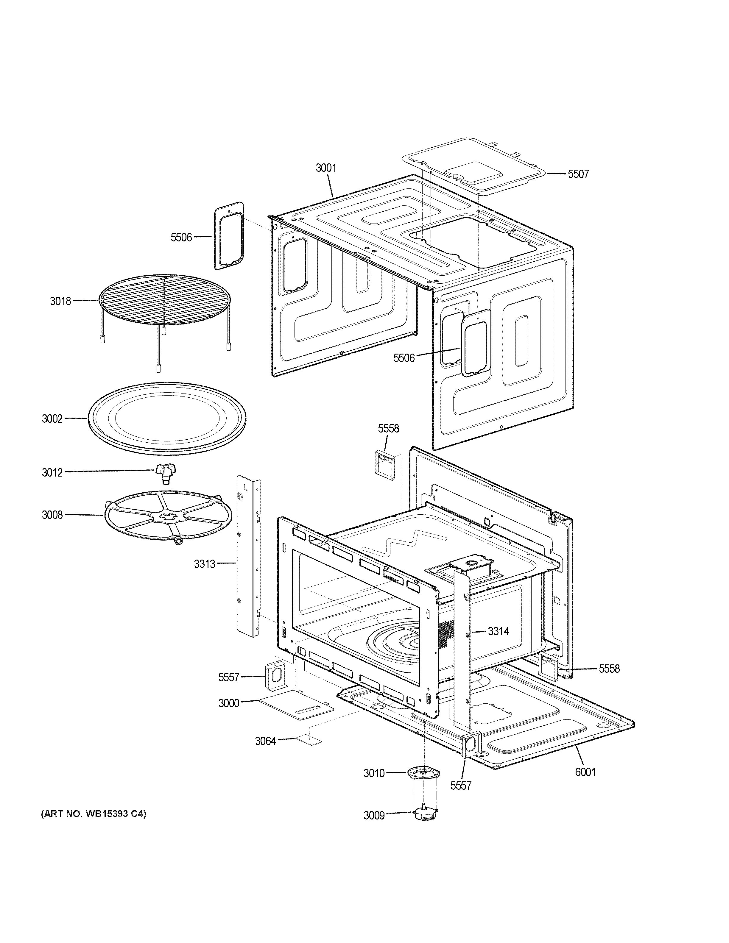 GE PT7800DH9WW oven cavity parts diagram