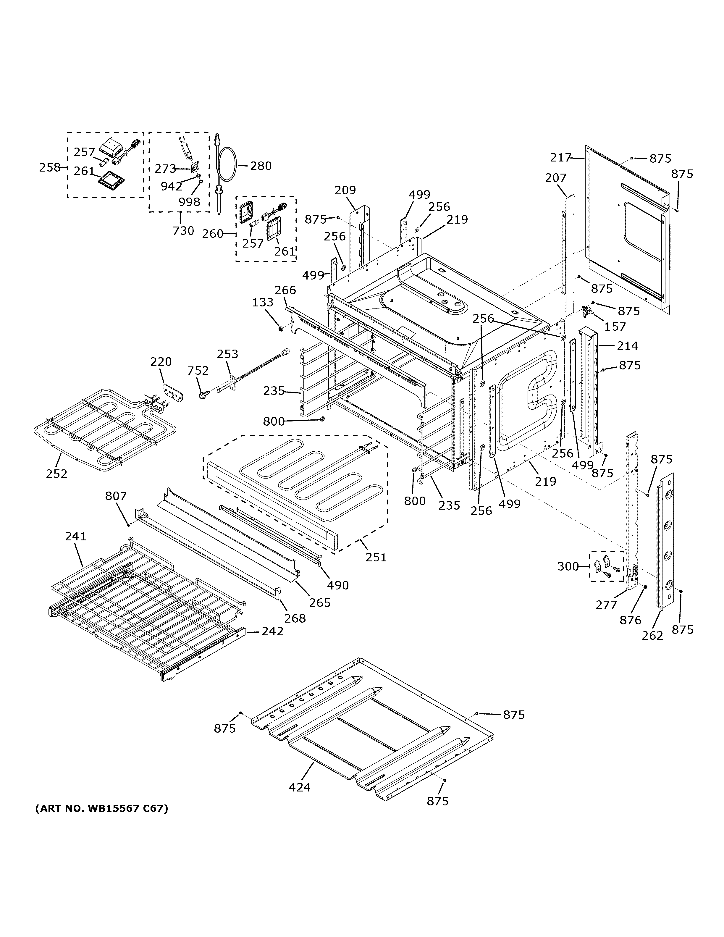 GE PT7800DH9WW body parts diagram