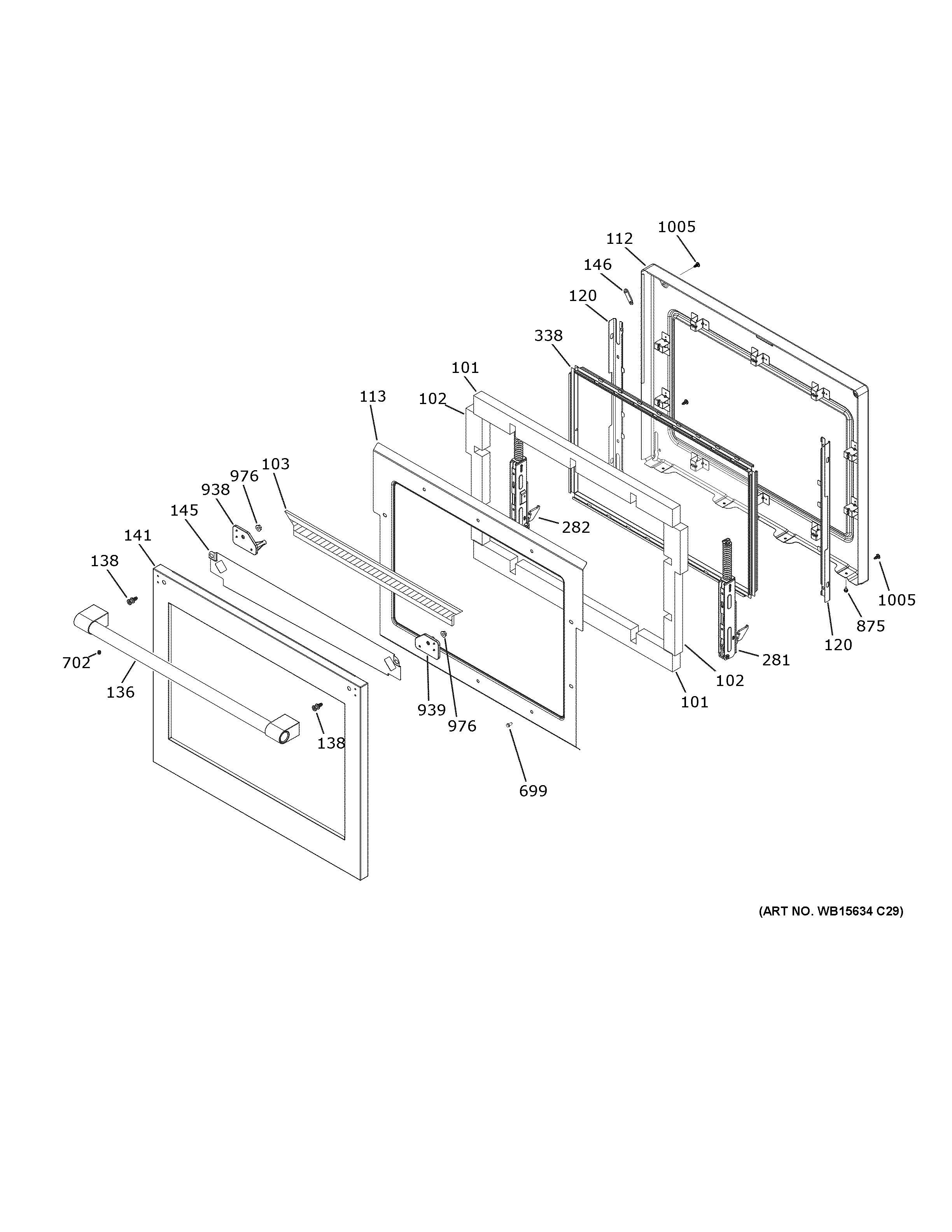 GE ZKD90DPSN1SS upper door diagram