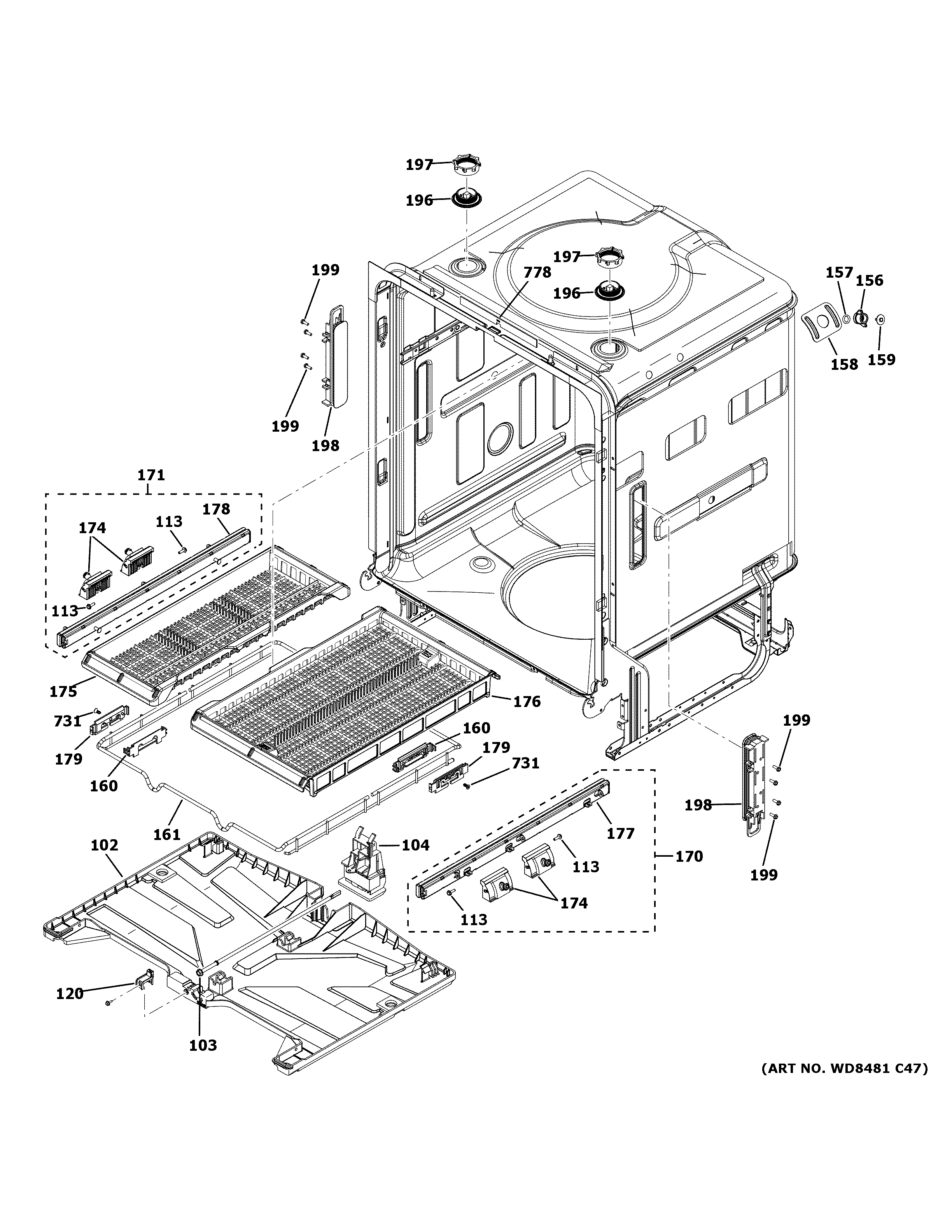GE ZDT985SPN6SS body parts (2) diagram