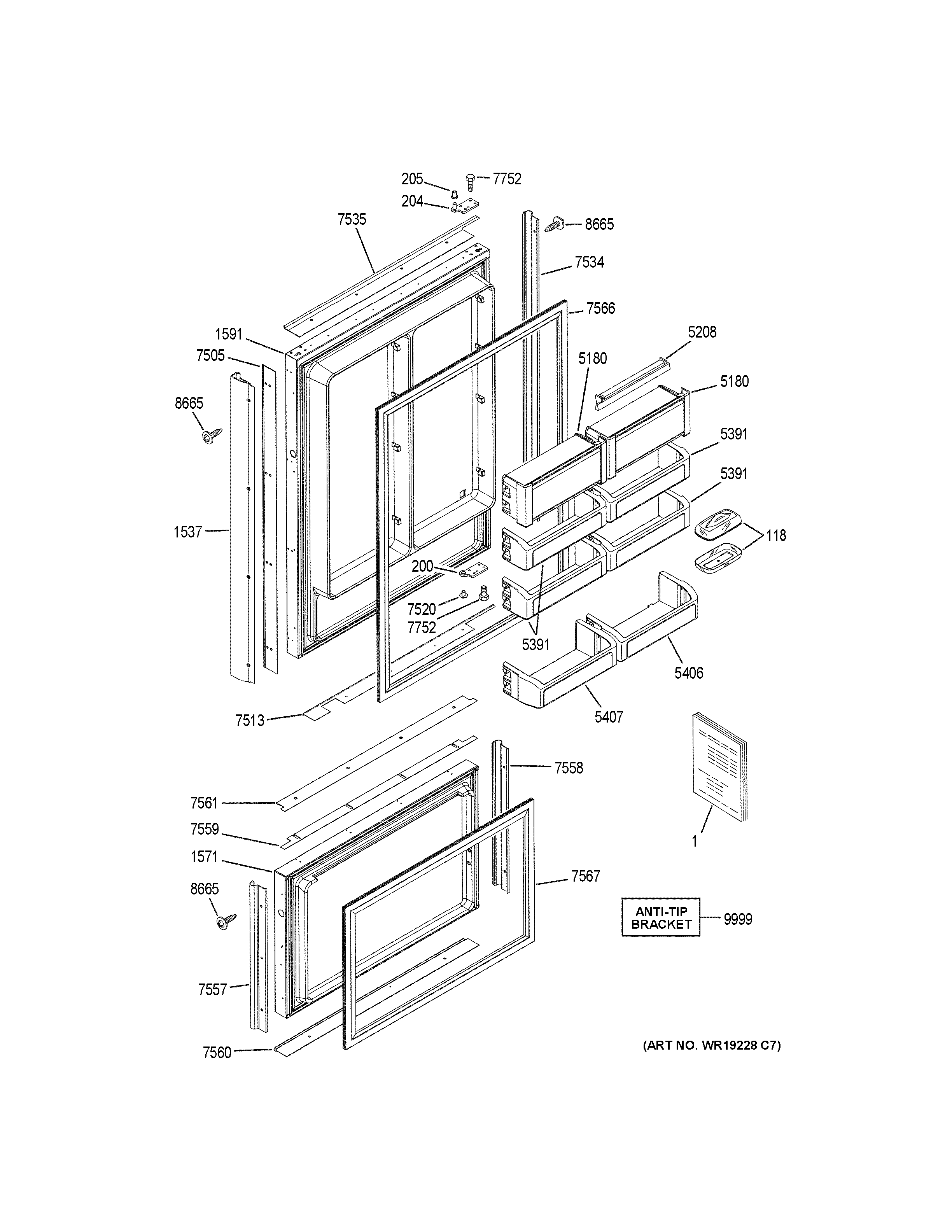 GE ZIC360NHDRH doors diagram