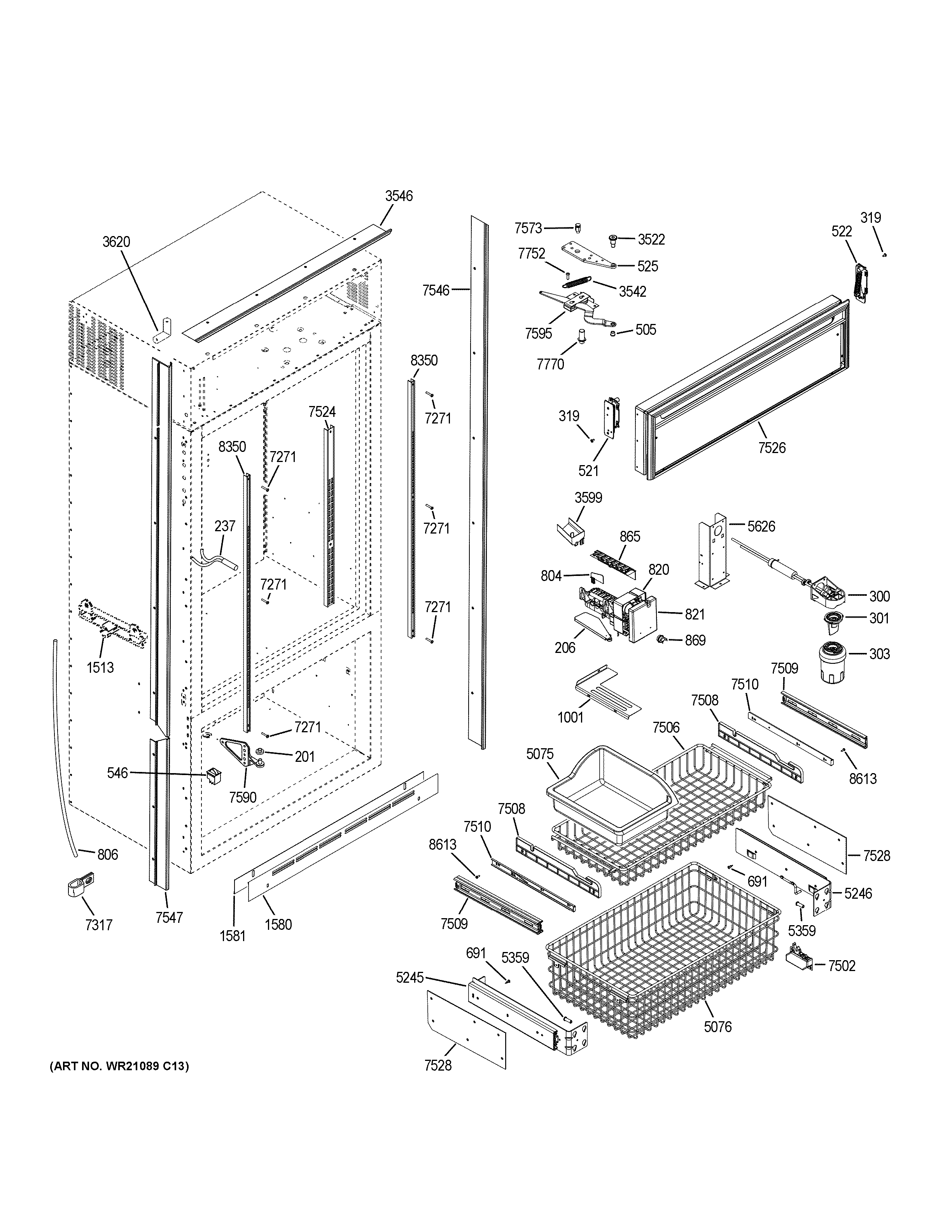 GE ZIC360NHDRH cabinet (2) diagram