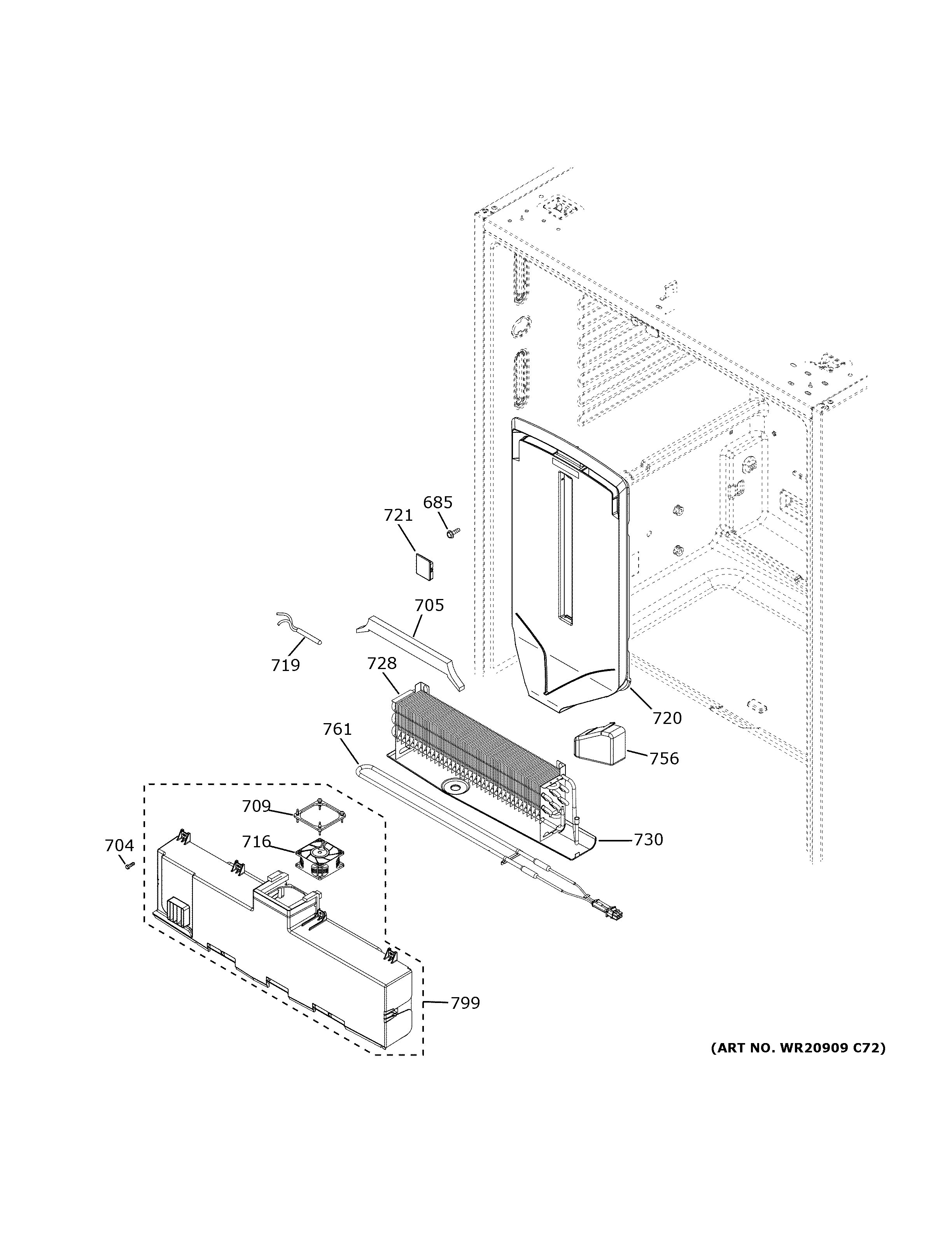 GE GFD28GMLLES fresh food section diagram