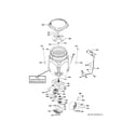 GE GTW490ACJ0WW tub & motor diagram