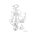 GE GTW680BSJ3WS tub & motor diagram