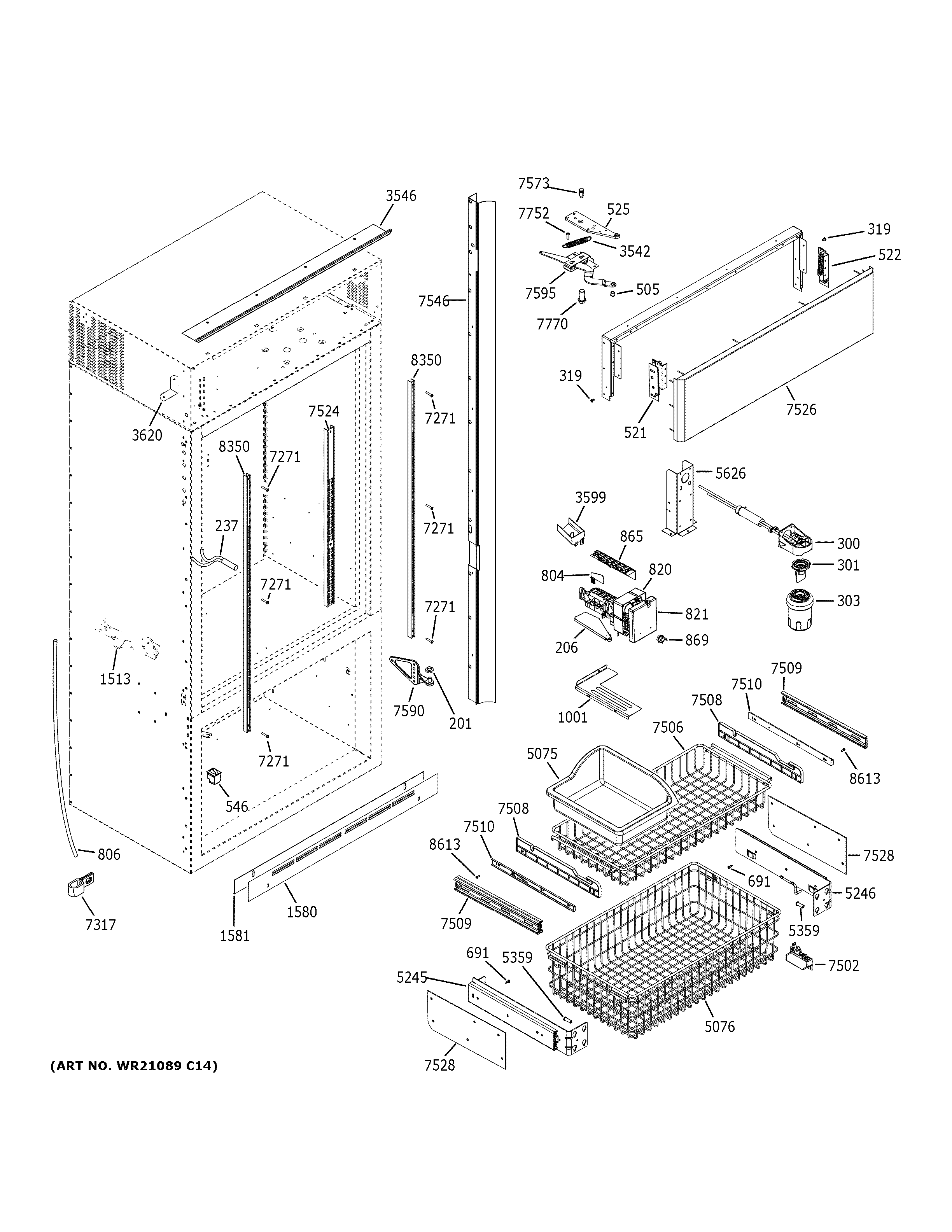 GE CDB36LP2RBS1 cabinet (2) diagram