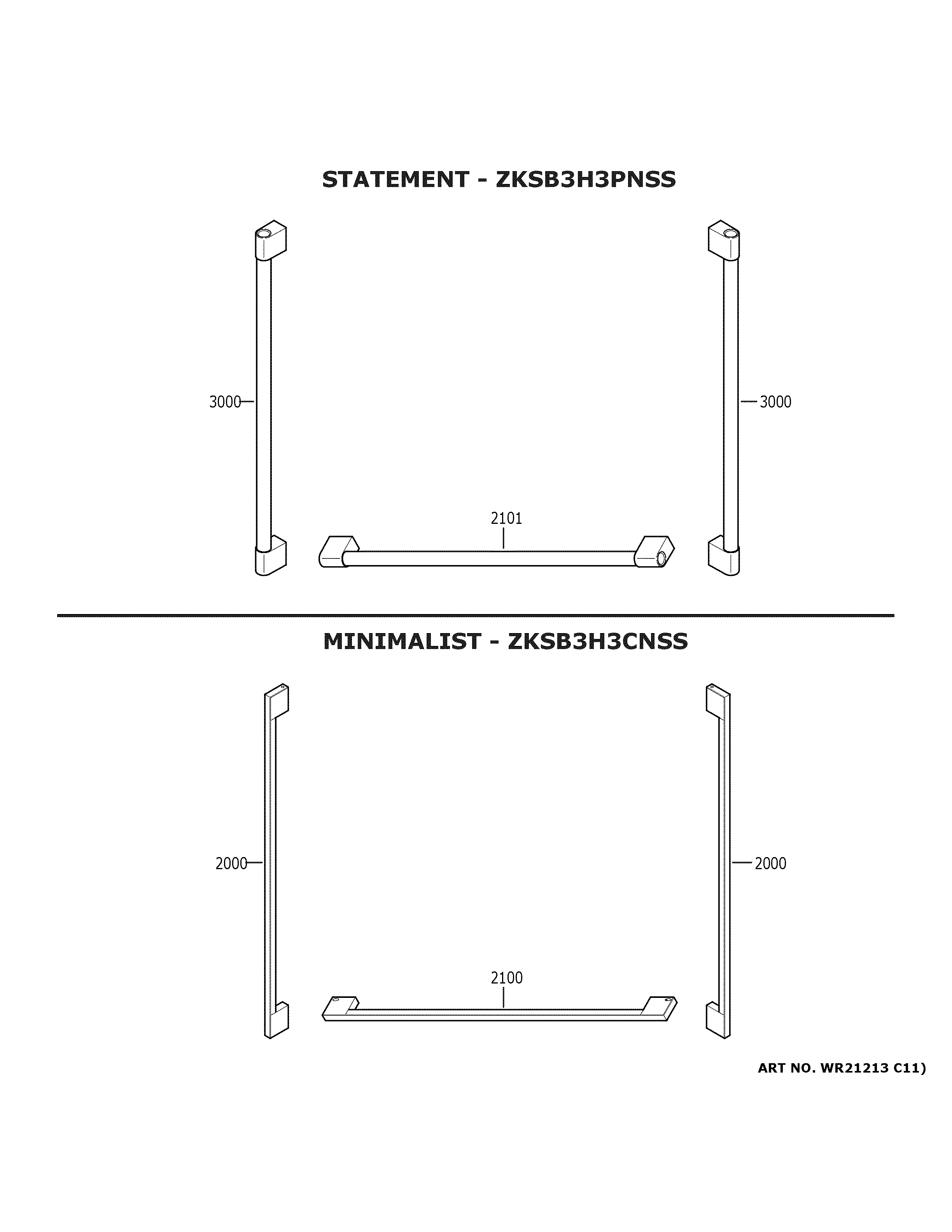 GE ZIPS360NPBSS monogram customization diagram
