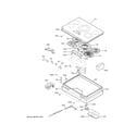GE PEP7036DT1BB control panel & cooktop diagram