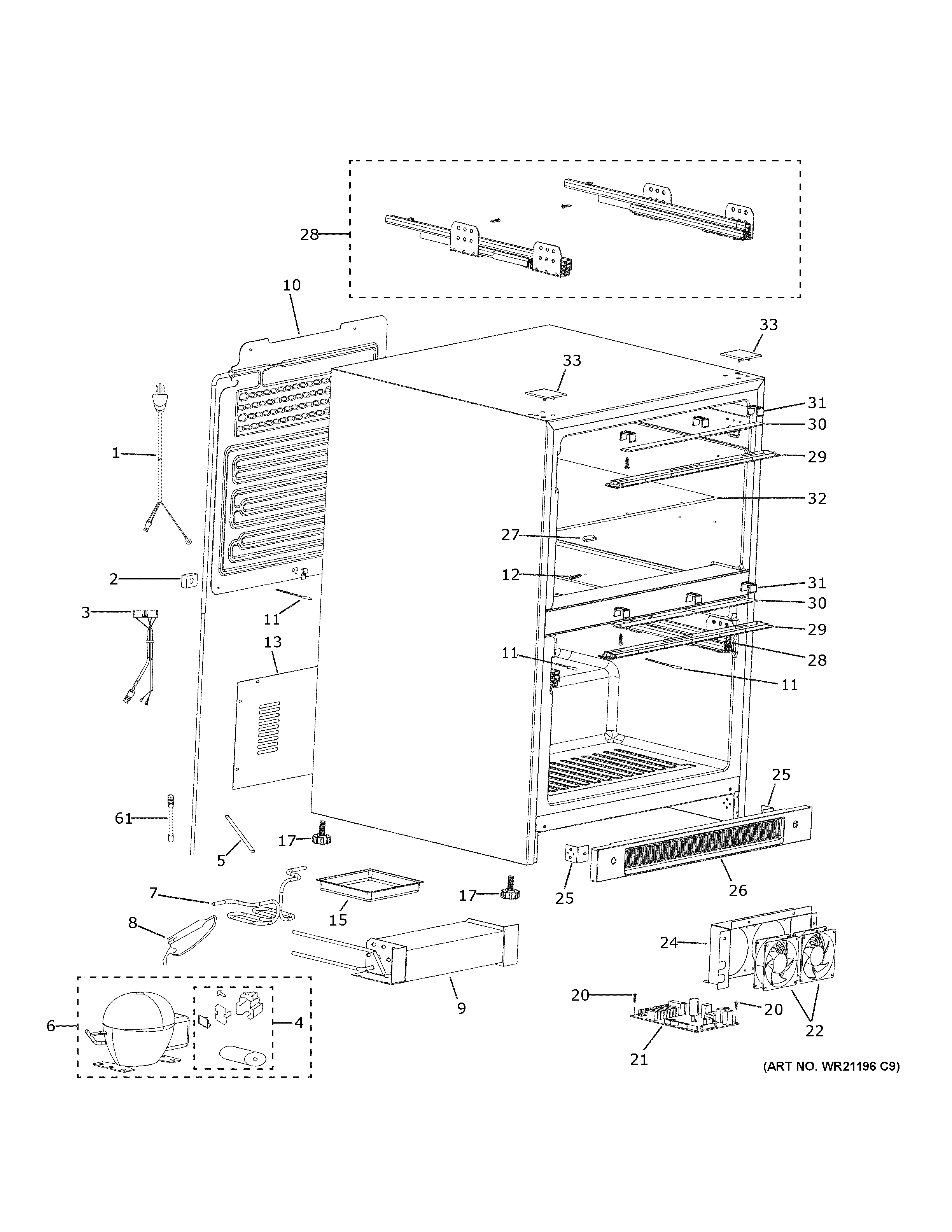 GE CDE06RP3NCD1 cabinet diagram