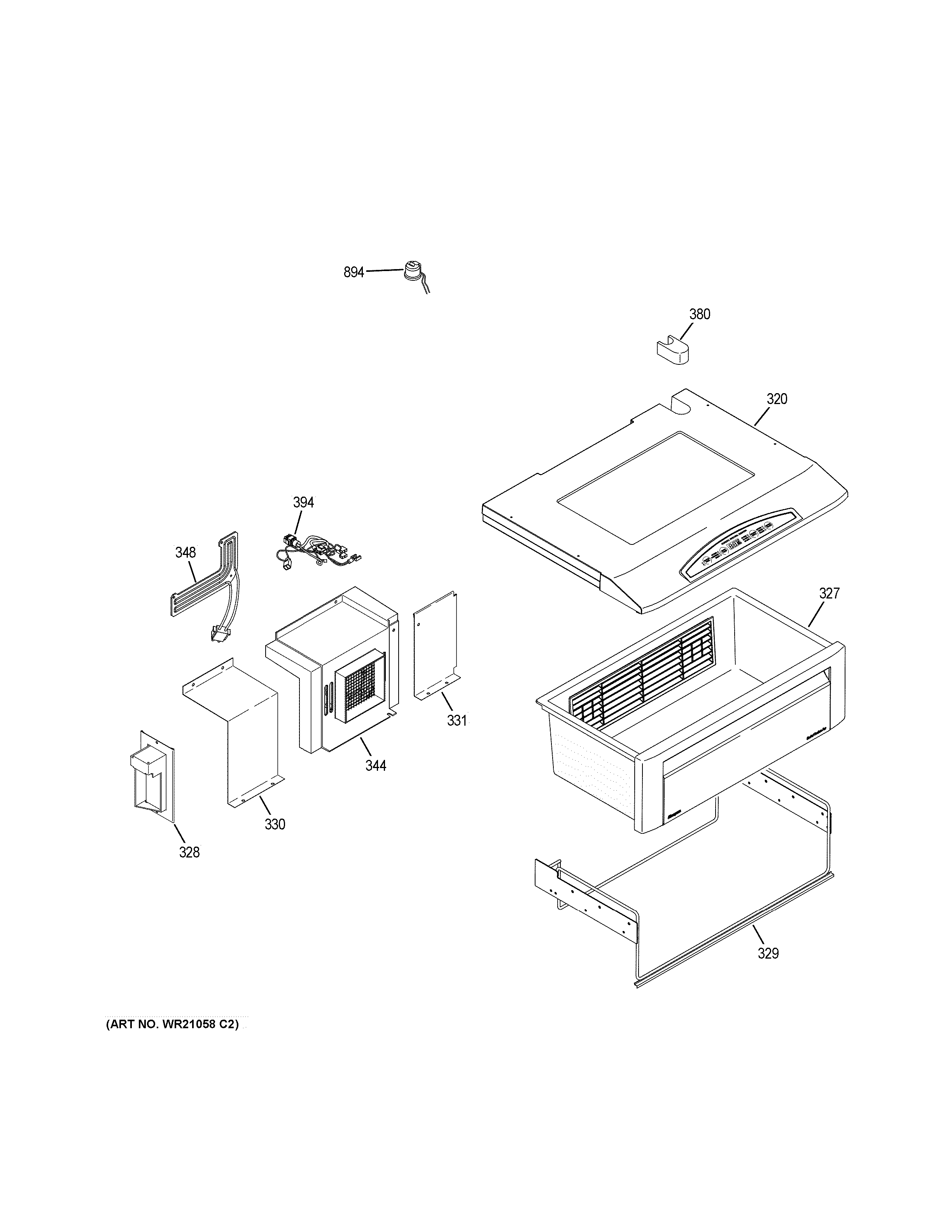 GE ZISS480DNGSS quick chill diagram