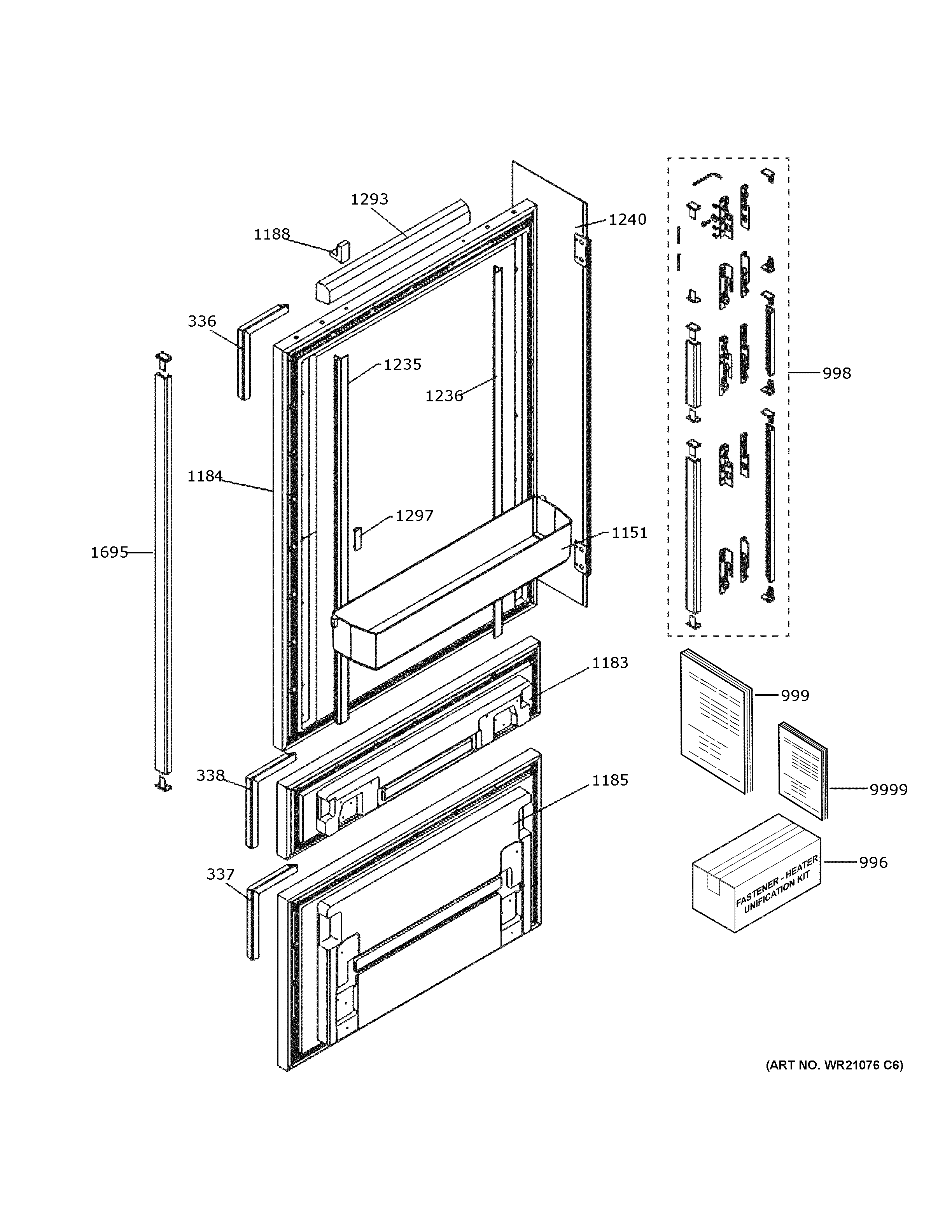 GE ZIC30GNDAII doors diagram