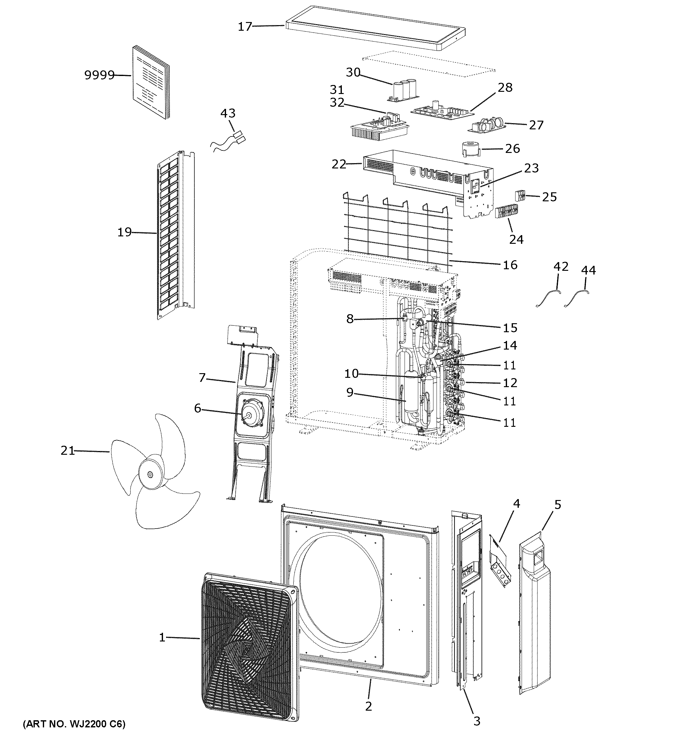 Haier 3U24GS1ERE room air conditioner diagram