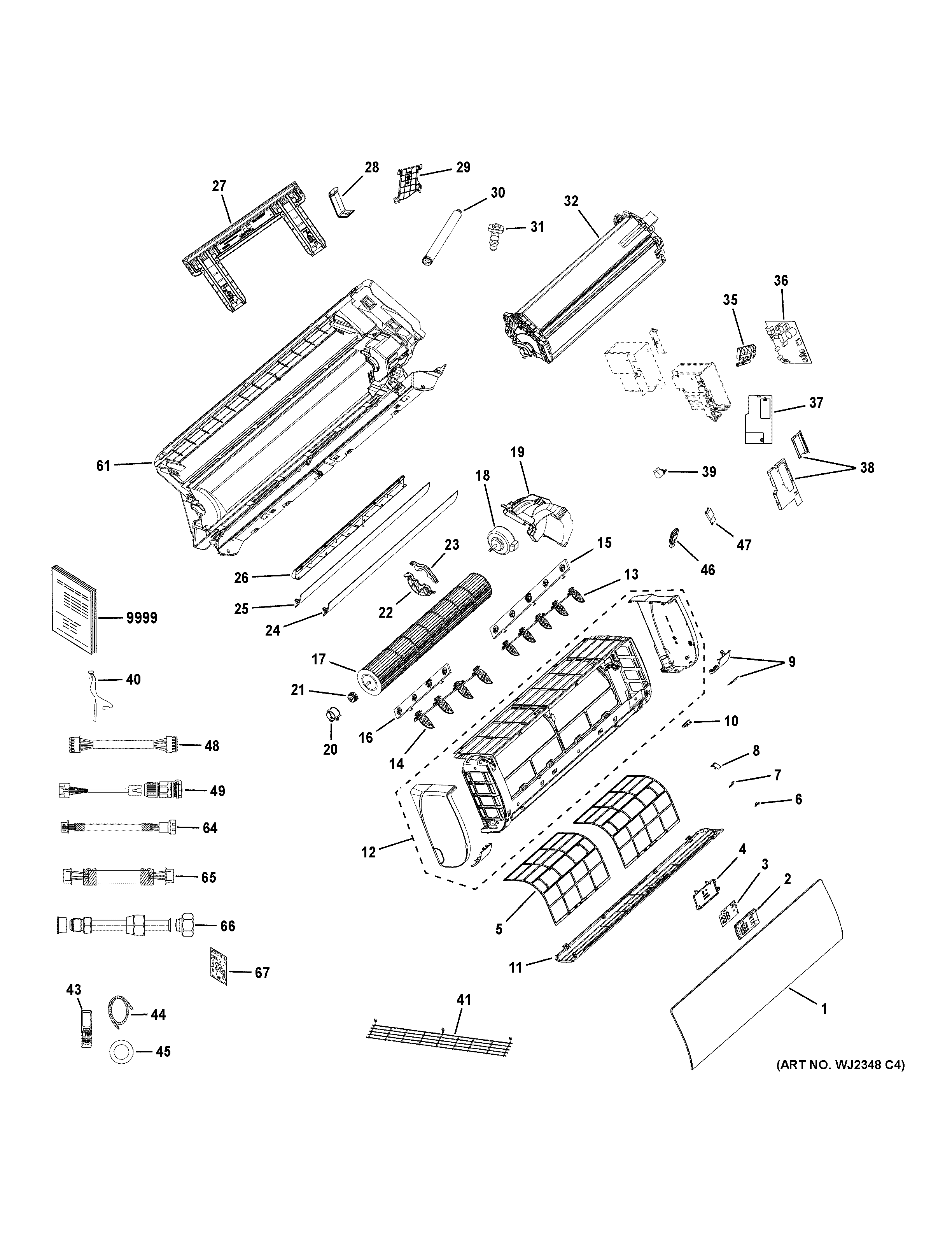 Haier ASYW18CRDDA1 room air conditioner diagram
