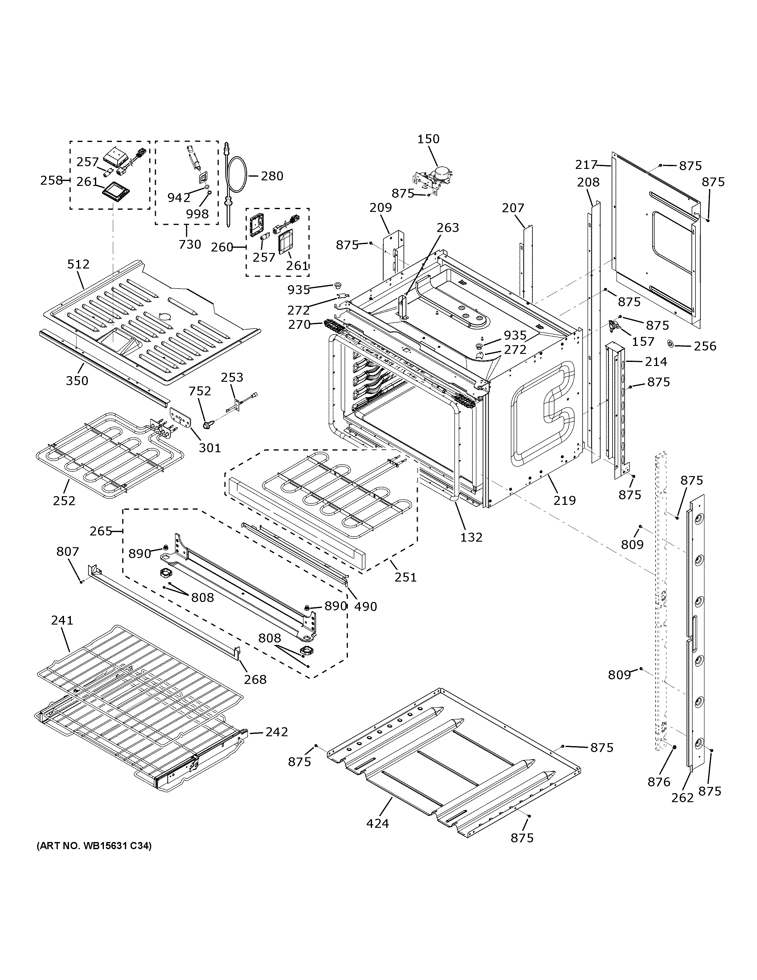 GE CTD90FP2N2S1 upper oven diagram