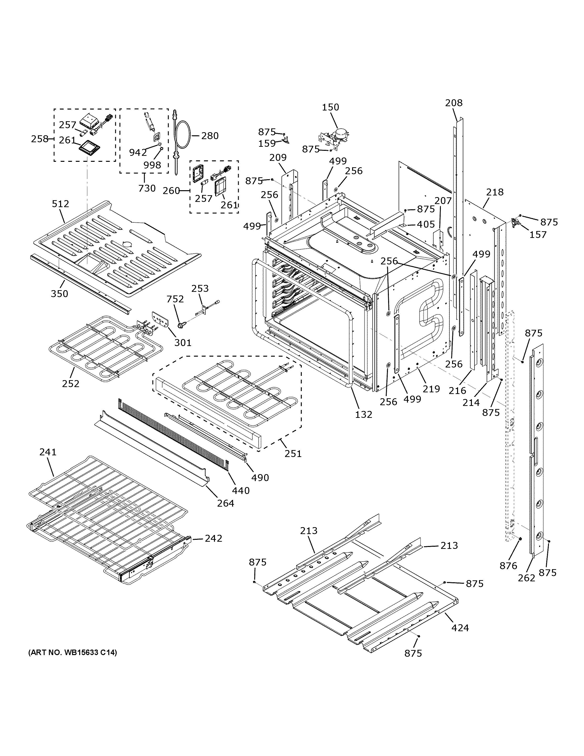 GE CTD90FP2N2S1 lower oven diagram