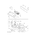 GE GTD72GBSN0WS backsplash, blower & motor assembly diagram