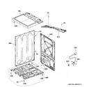 GE GTD72GBSN0WS cabinet & top panel diagram