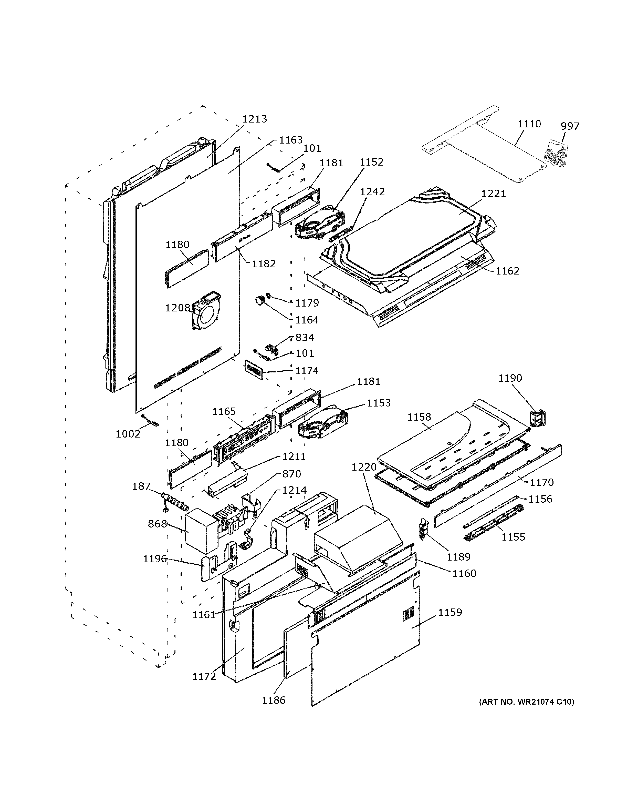 GE ZIC30GNDAII cabinet diagram