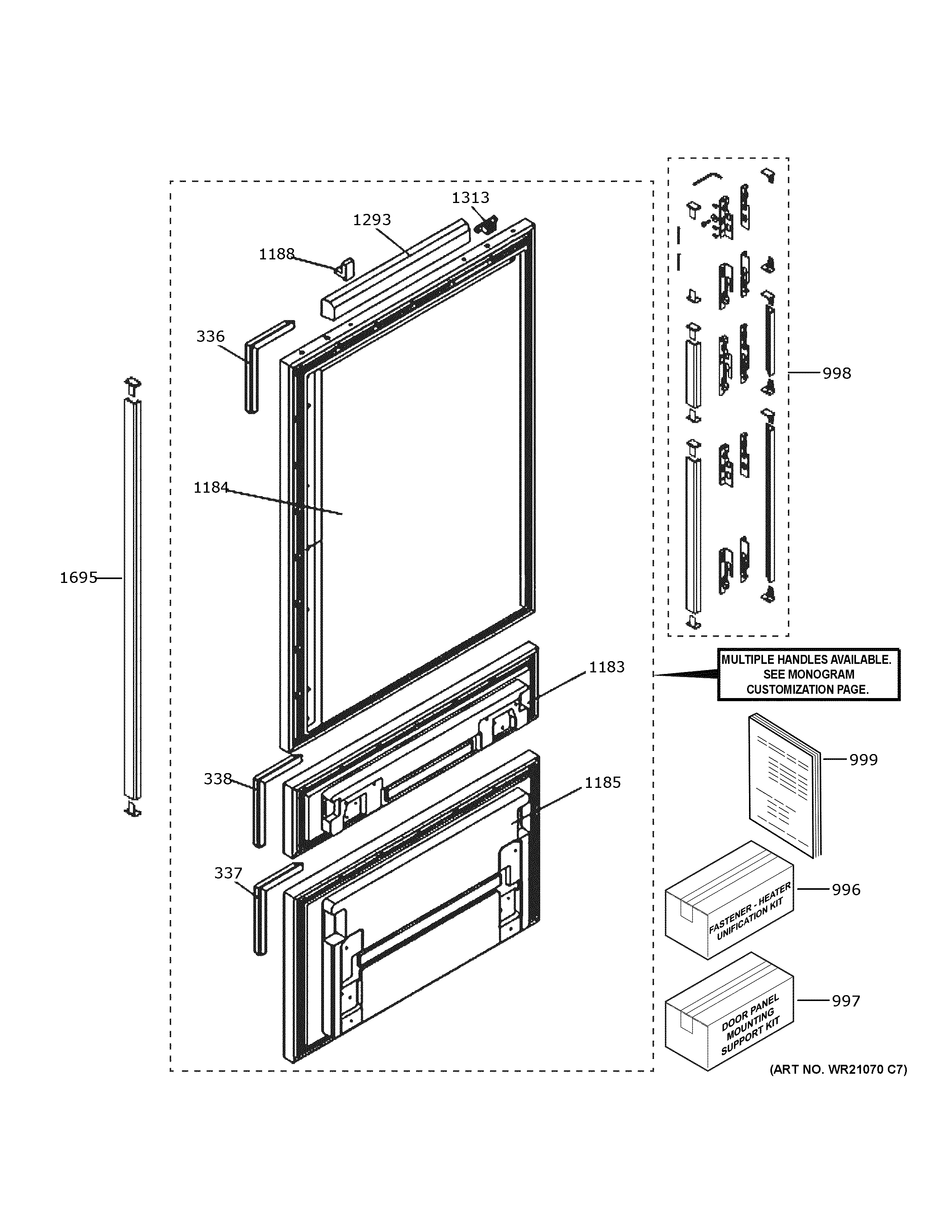 GE ZIK30GNNCII doors diagram