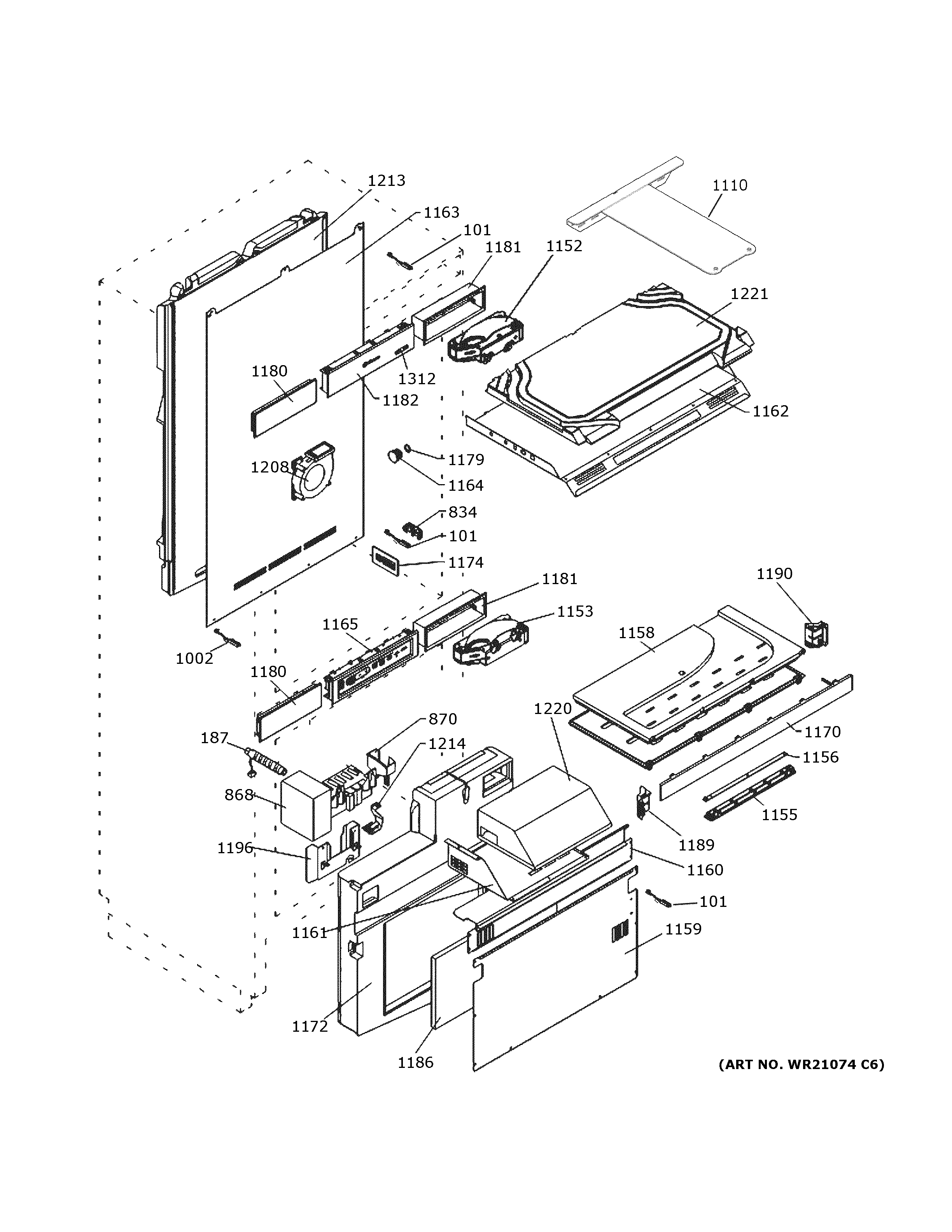 GE ZIK30GNNCII cabinet diagram