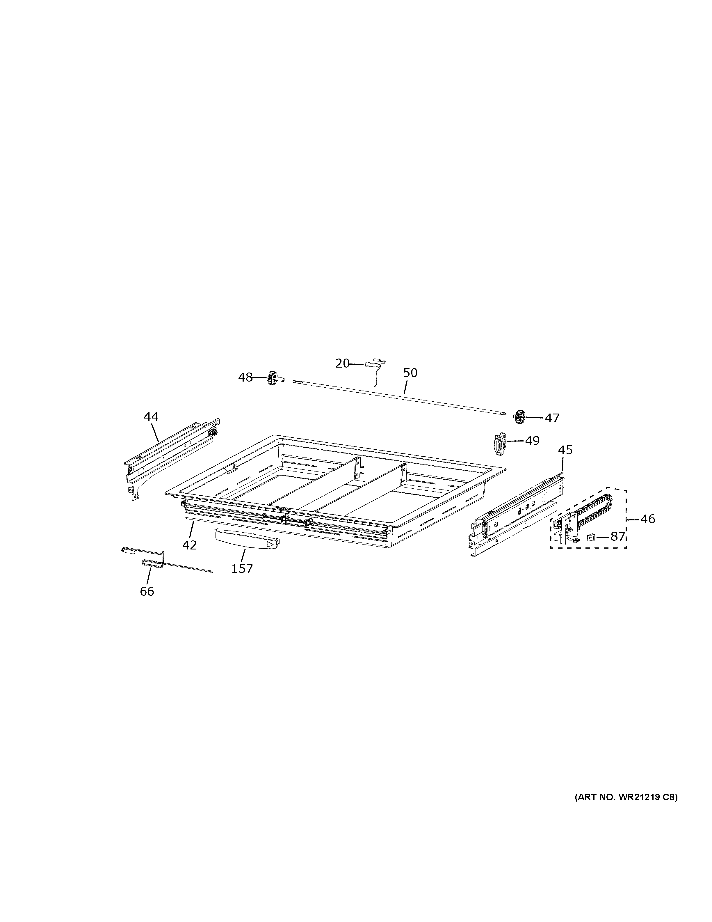 GE CVE28DP3NCD1 cafe convertible shelves diagram