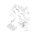 GE PGB920SEF1SS control panel & cooktop diagram