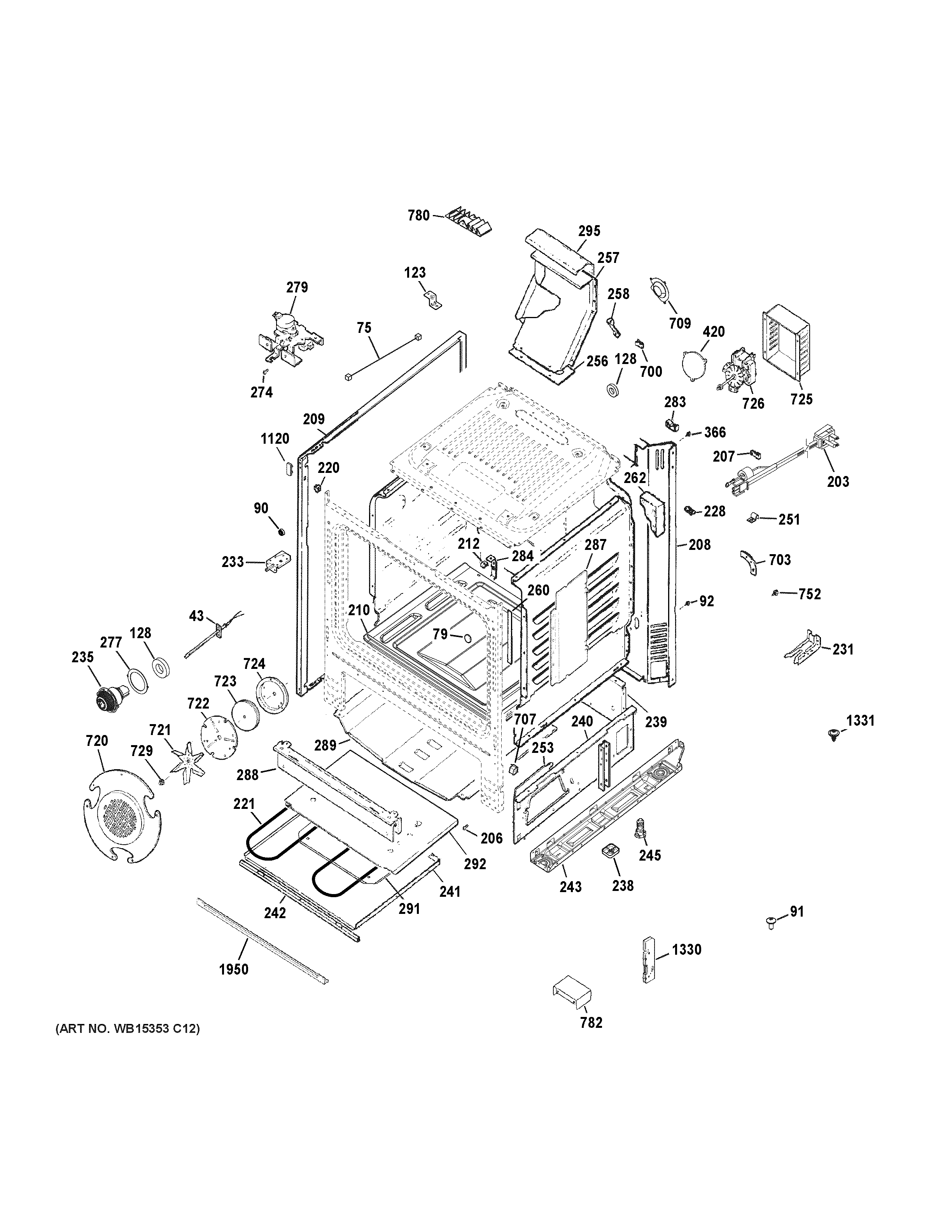 GE PGB940SEF1SS body parts diagram