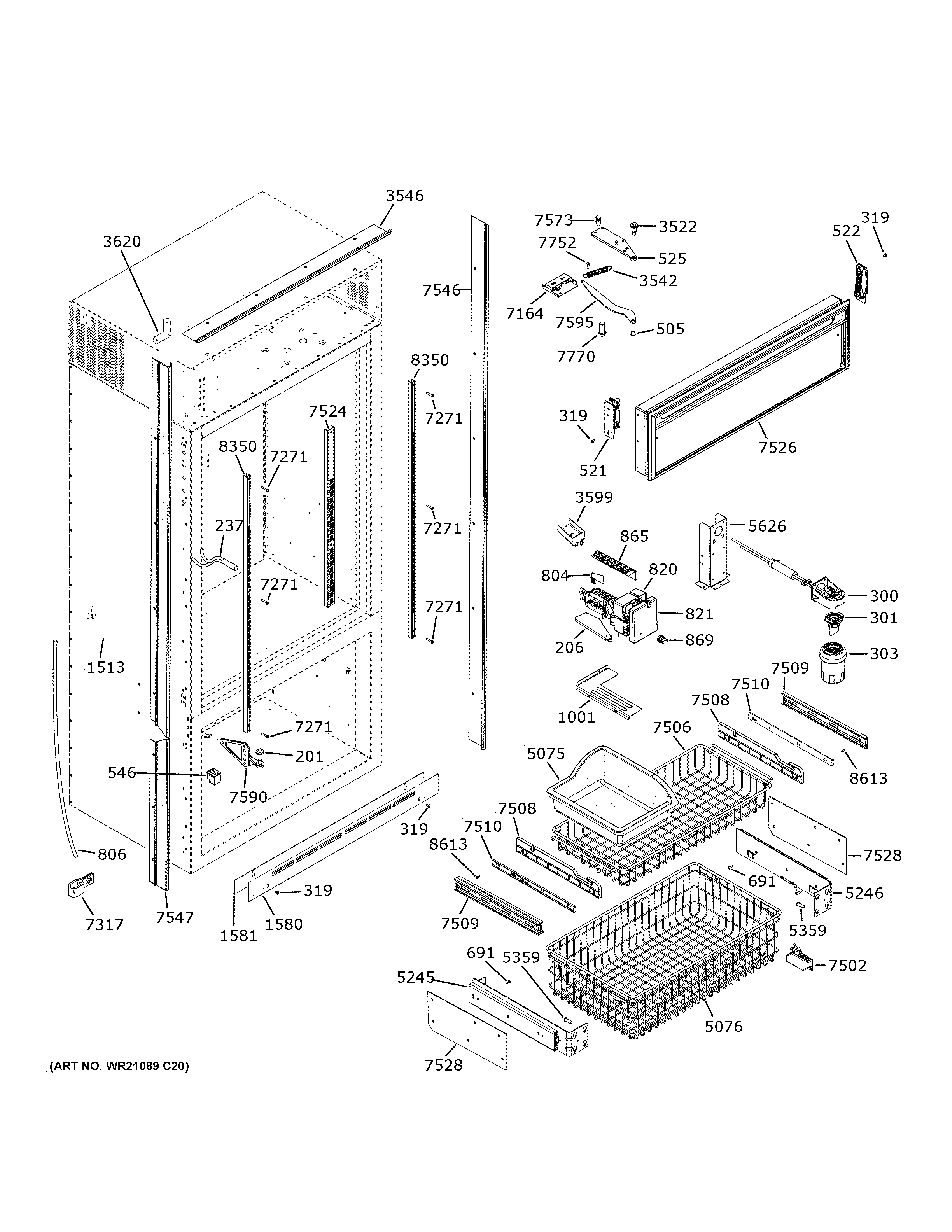 GE ZIC360NVBLH cabinet (2) diagram