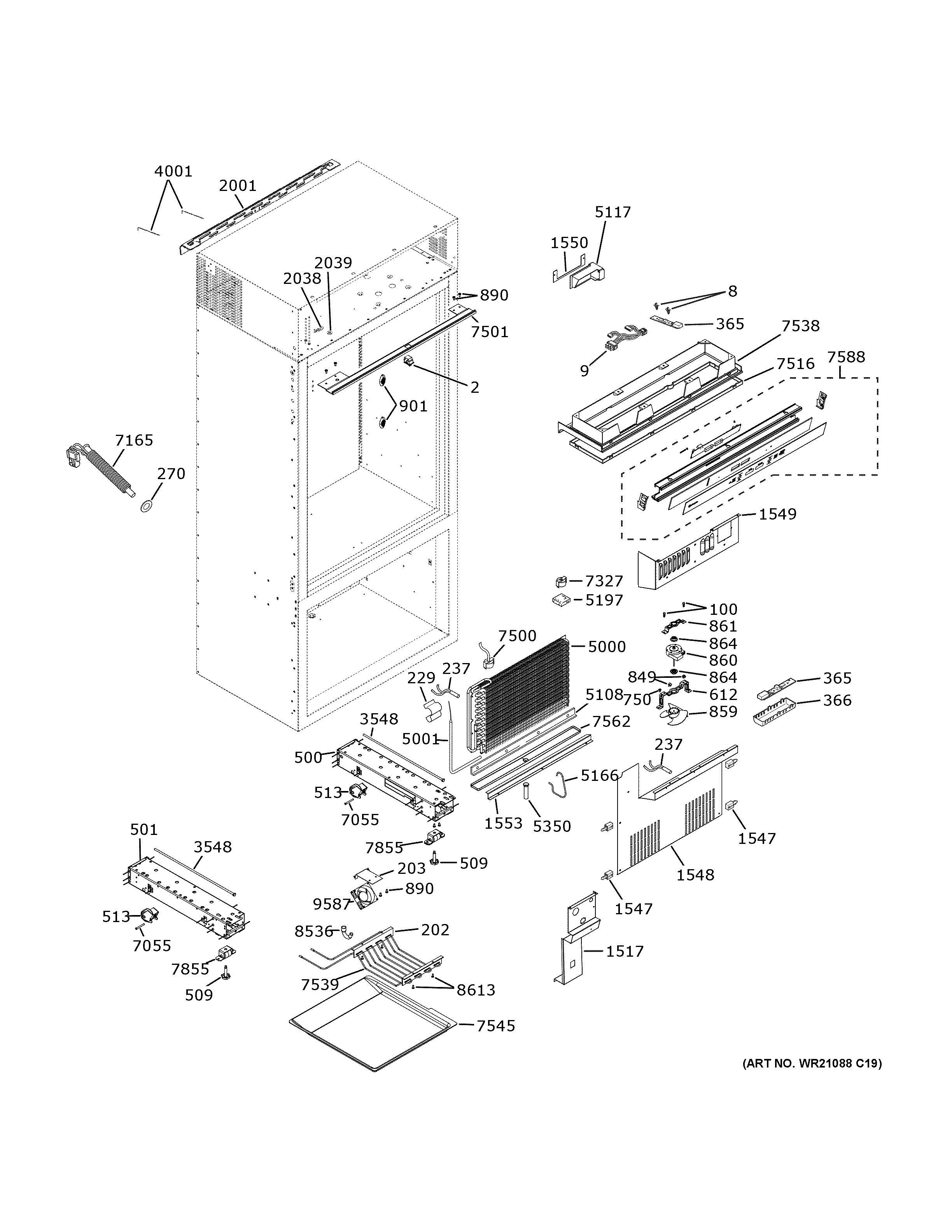 GE ZIC360NVBRH cabinet (1) diagram