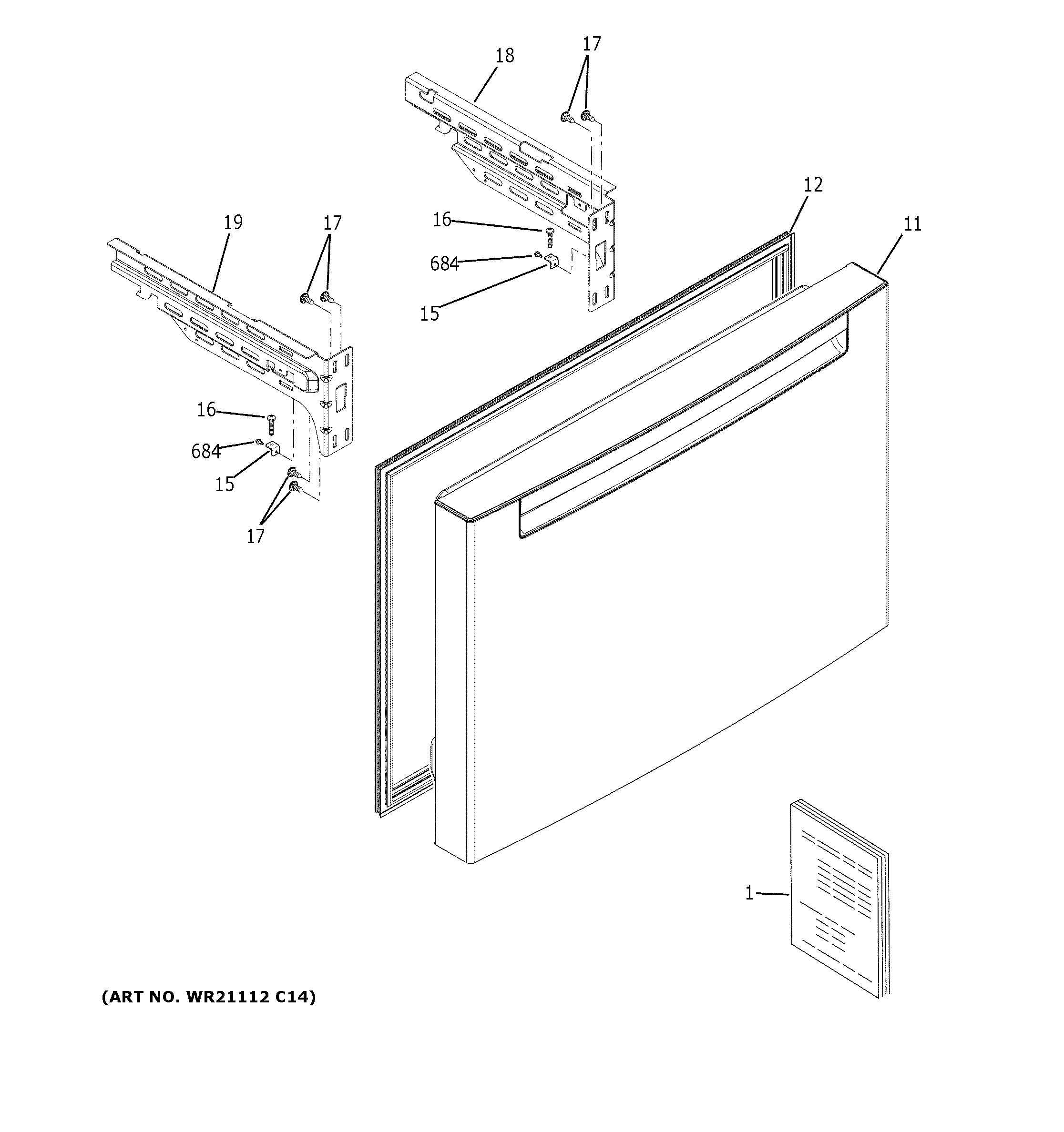 GE QNE27JYMXFFS freezer door diagram