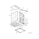 GE GTD75ECSL0WS cabinet & top panel diagram