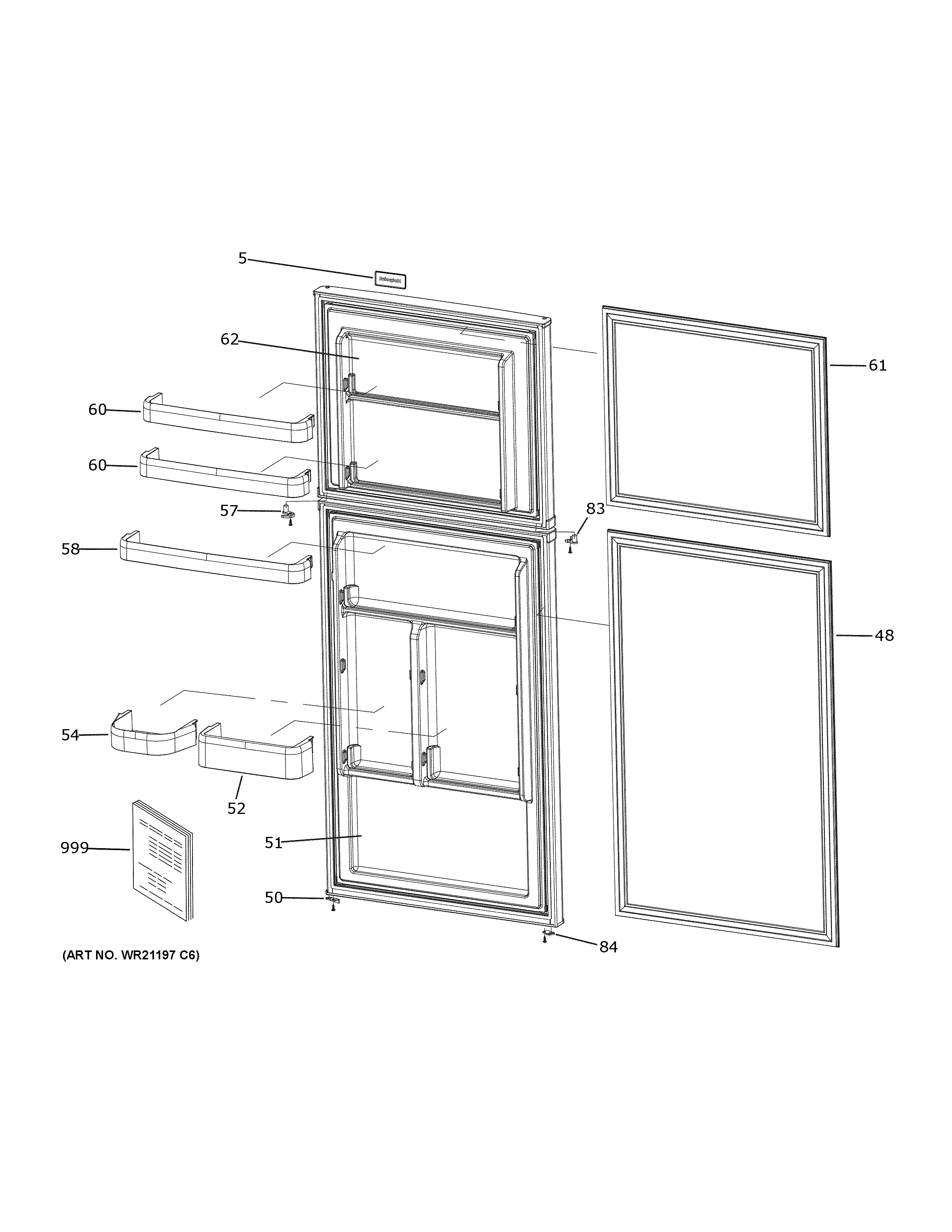 Hotpoint HPS10LSVBRSS doors diagram