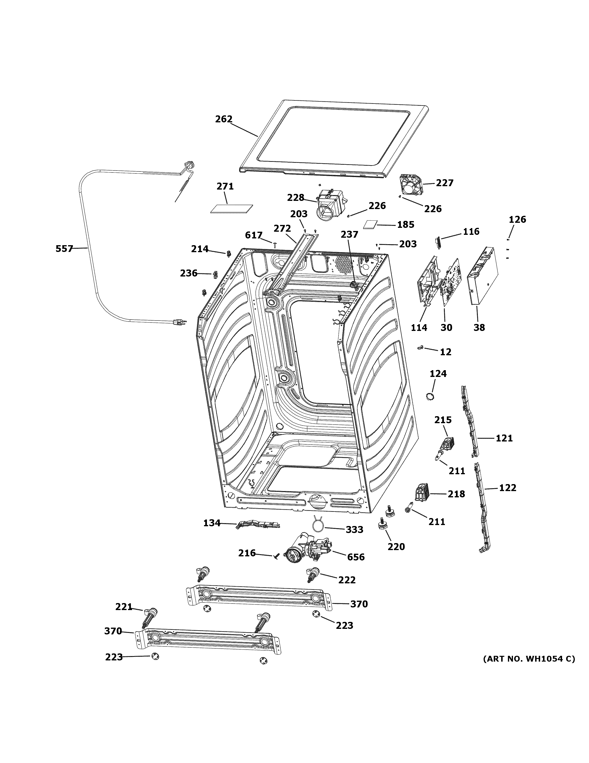GE GFW850SPN1RS cabinet (1) diagram