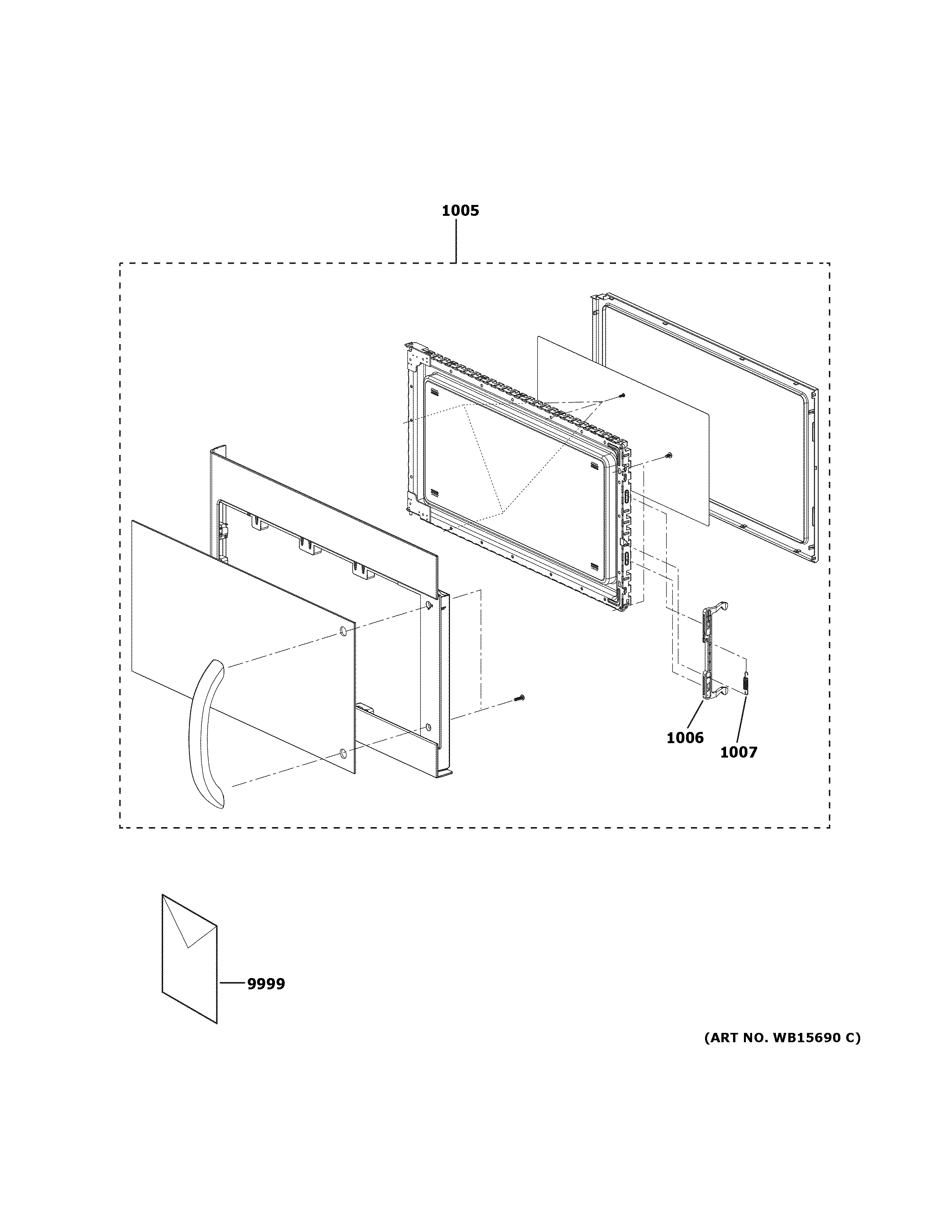 Hotpoint RVM5160DH8BB door parts diagram