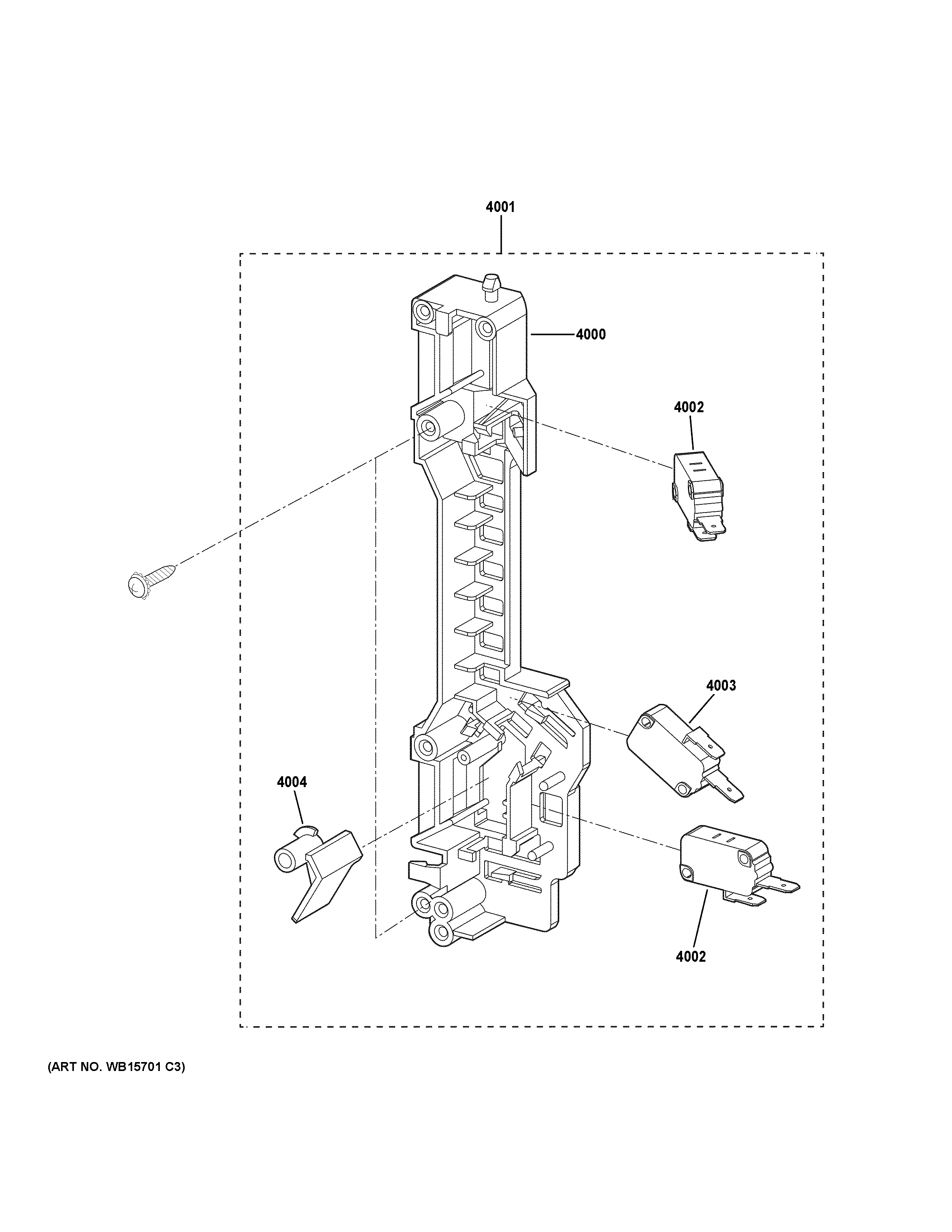GE QVM7167RN8SS latch board parts diagram