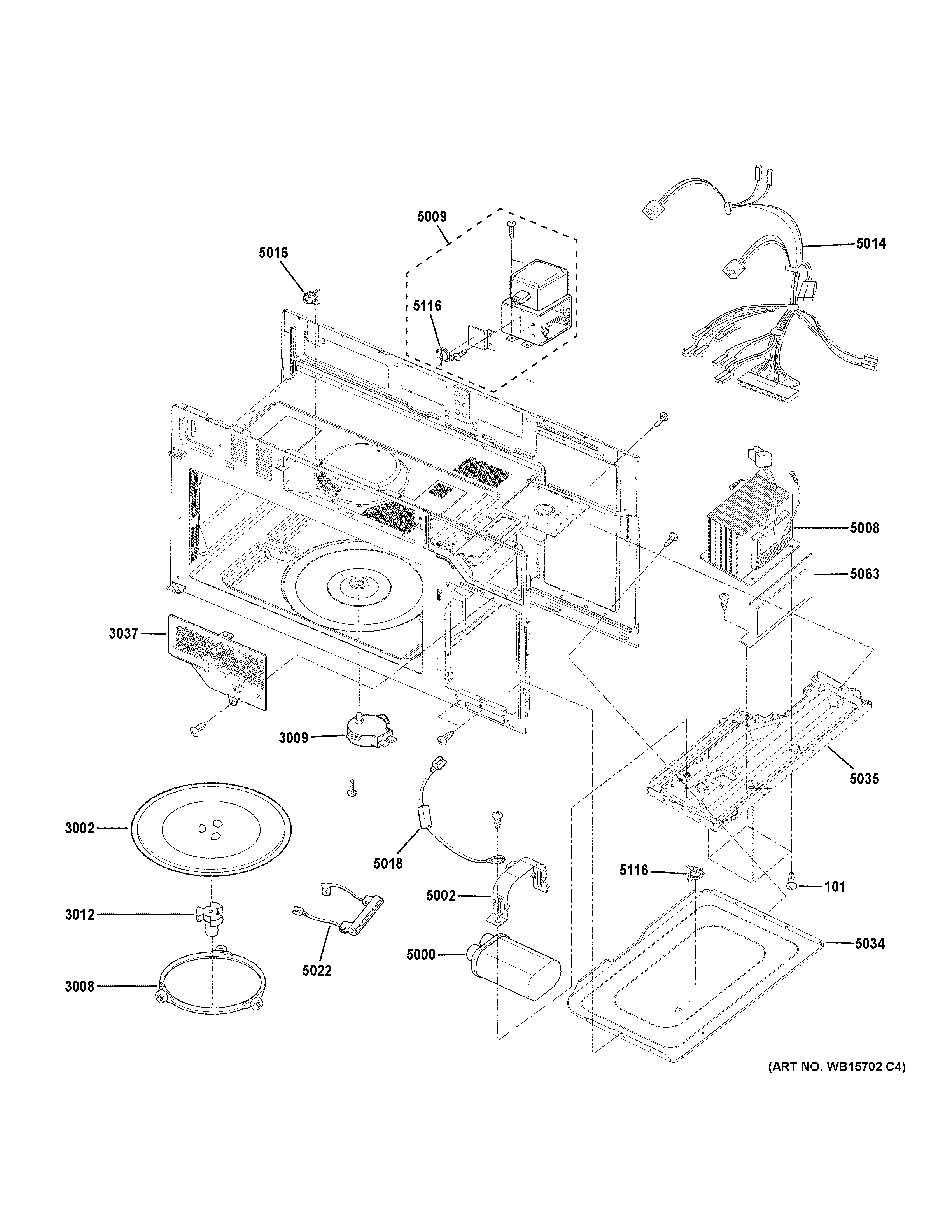GE QVM7167RN8SS interior parts (1) diagram
