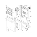 GE CDT865SSJ0SS escutcheon & door assembly diagram