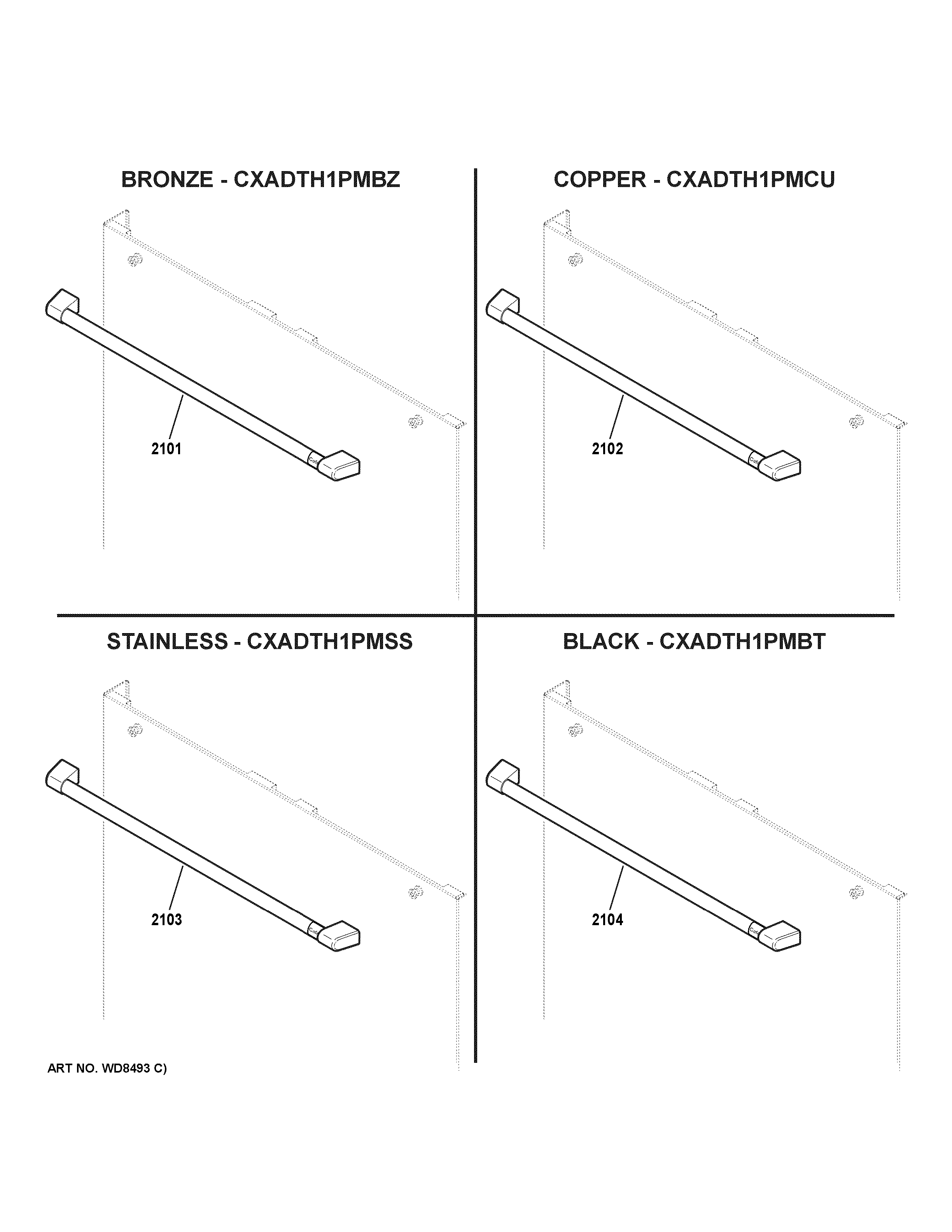 GE CDT855P2N0S1 cafe customization diagram